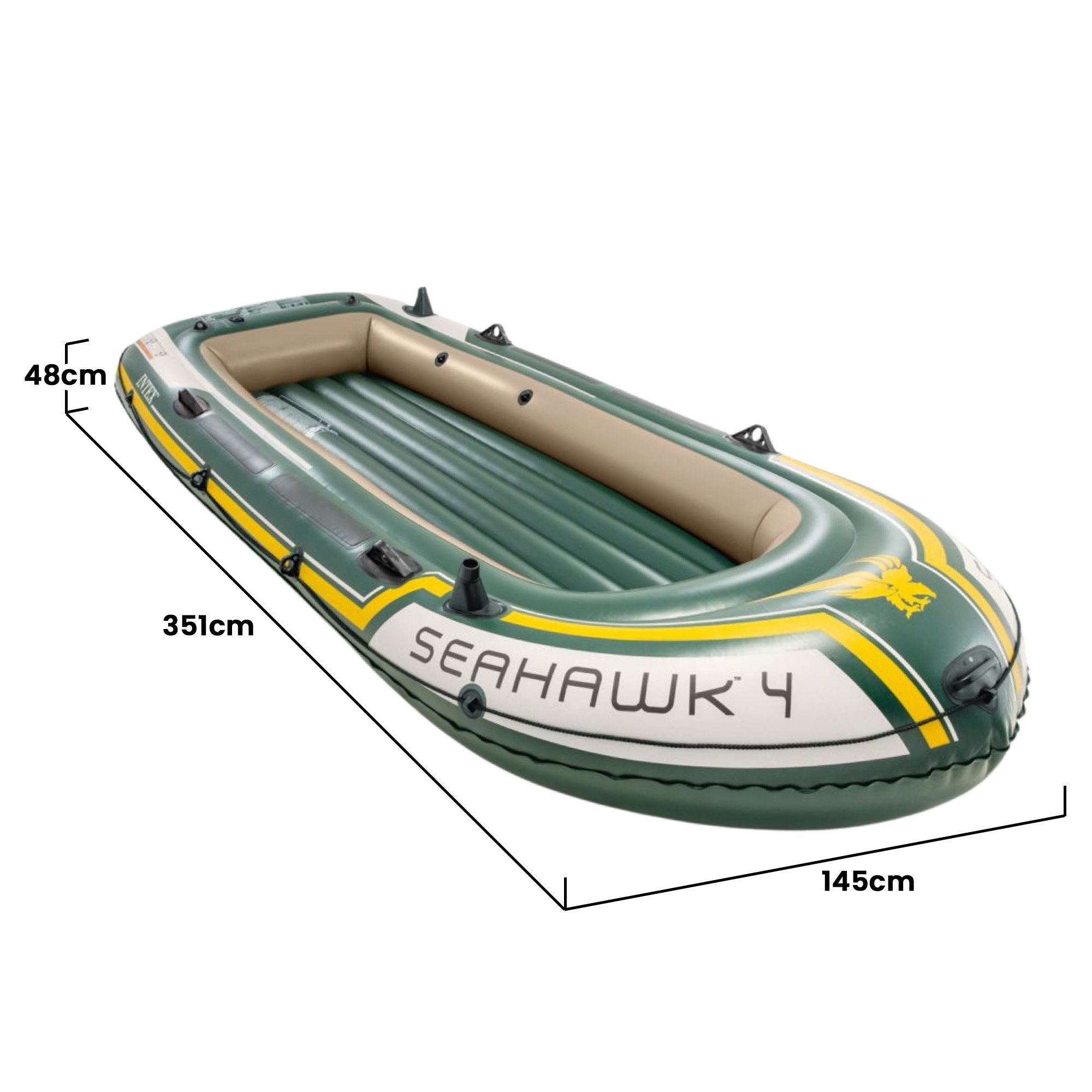 Intex Seahawk 4 Inflatable Boat Set - 4 Person-Outdoor Recreation > Boating > Boating Accessories-PEROZ Accessories