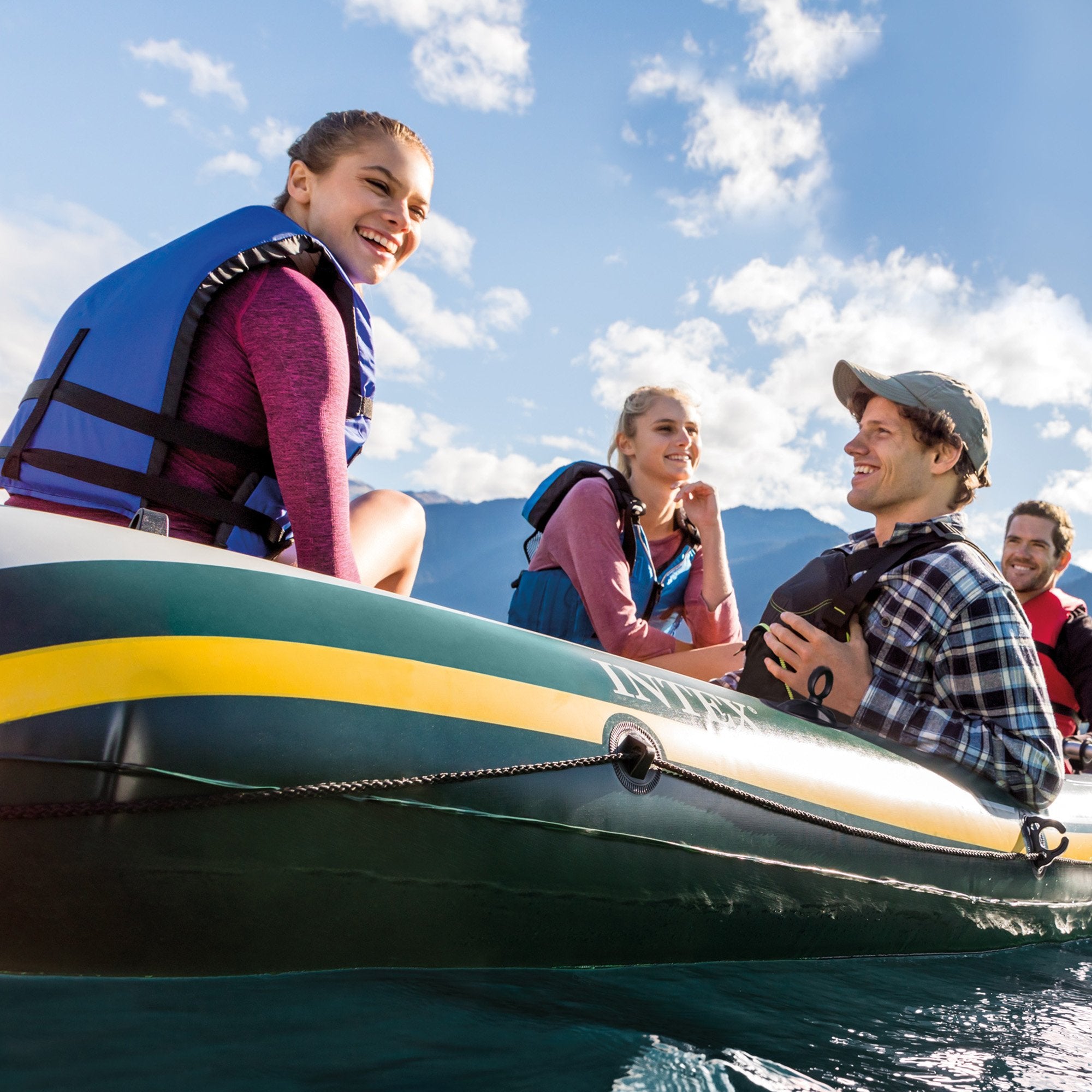 Intex Seahawk 4 Inflatable Boat Set - 4 Person-Outdoor Recreation > Boating > Boating Accessories-PEROZ Accessories