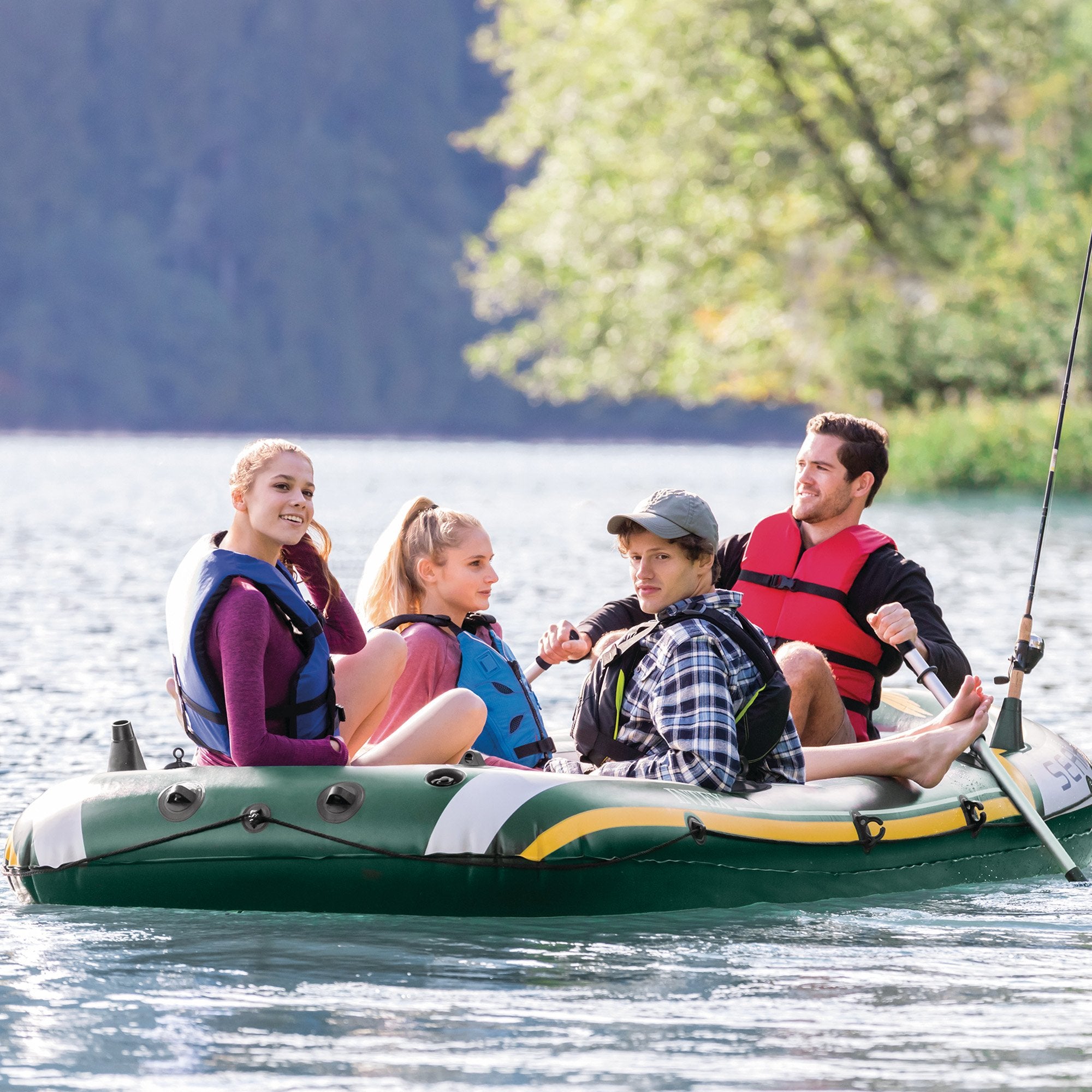 Intex Seahawk 4 Inflatable Boat Set - 4 Person-Outdoor Recreation > Boating > Boating Accessories-PEROZ Accessories