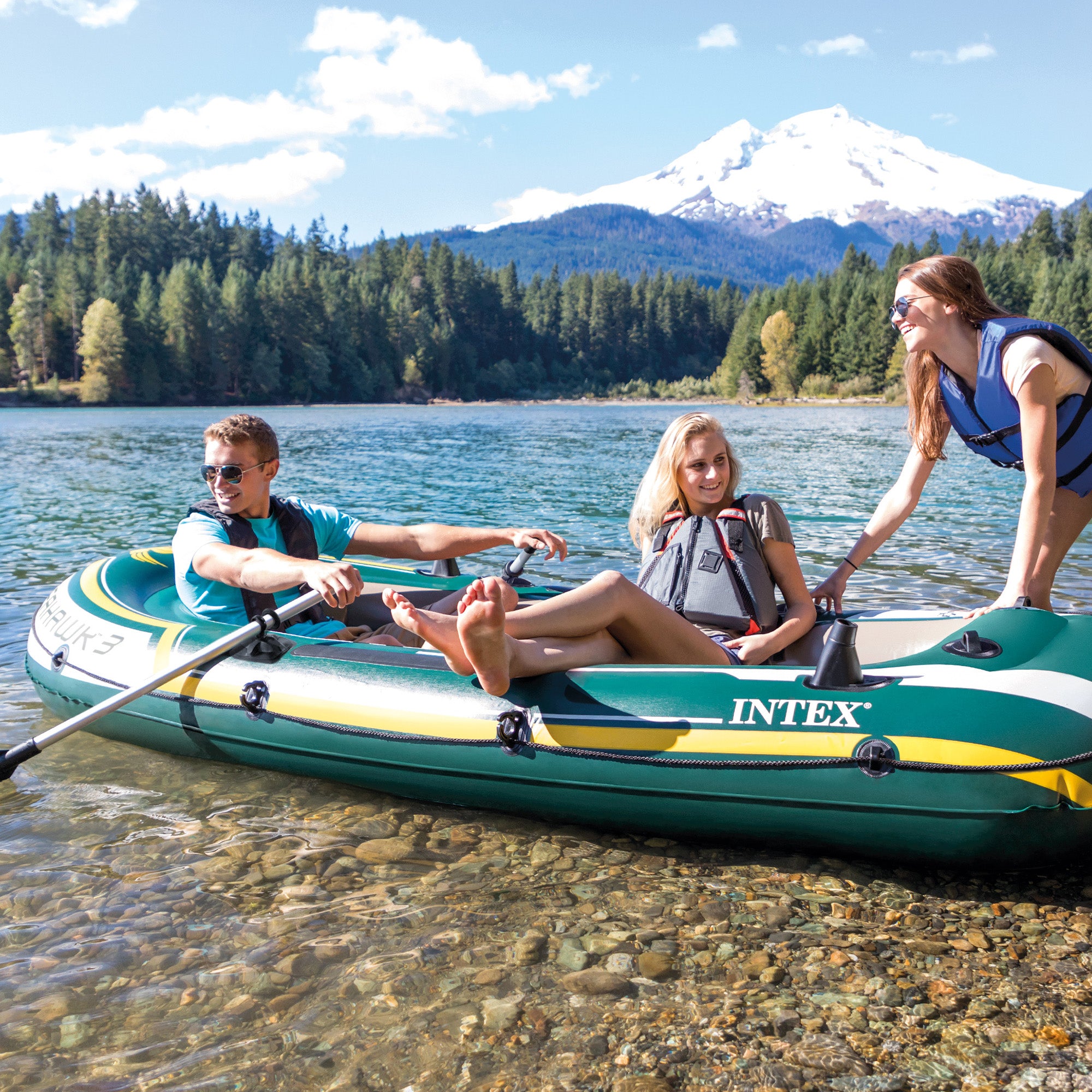 Intex Seahawk 3-person Inflatable Boat Set-Outdoor Recreation > Boating > Boating Accessories-PEROZ Accessories