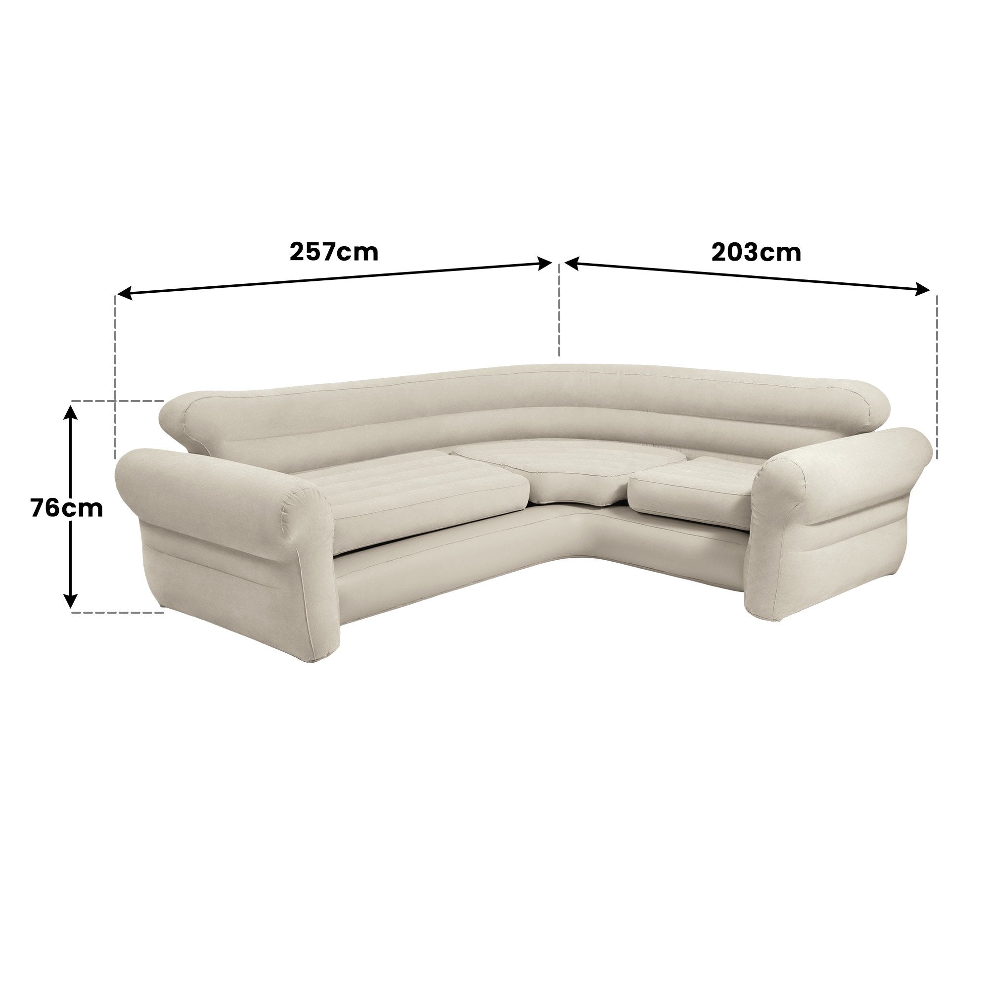 Intex Corner Sofa Inflatable Couch - L-shaped Corner Sofa-Home & Garden > Bedding > Pillows-PEROZ Accessories