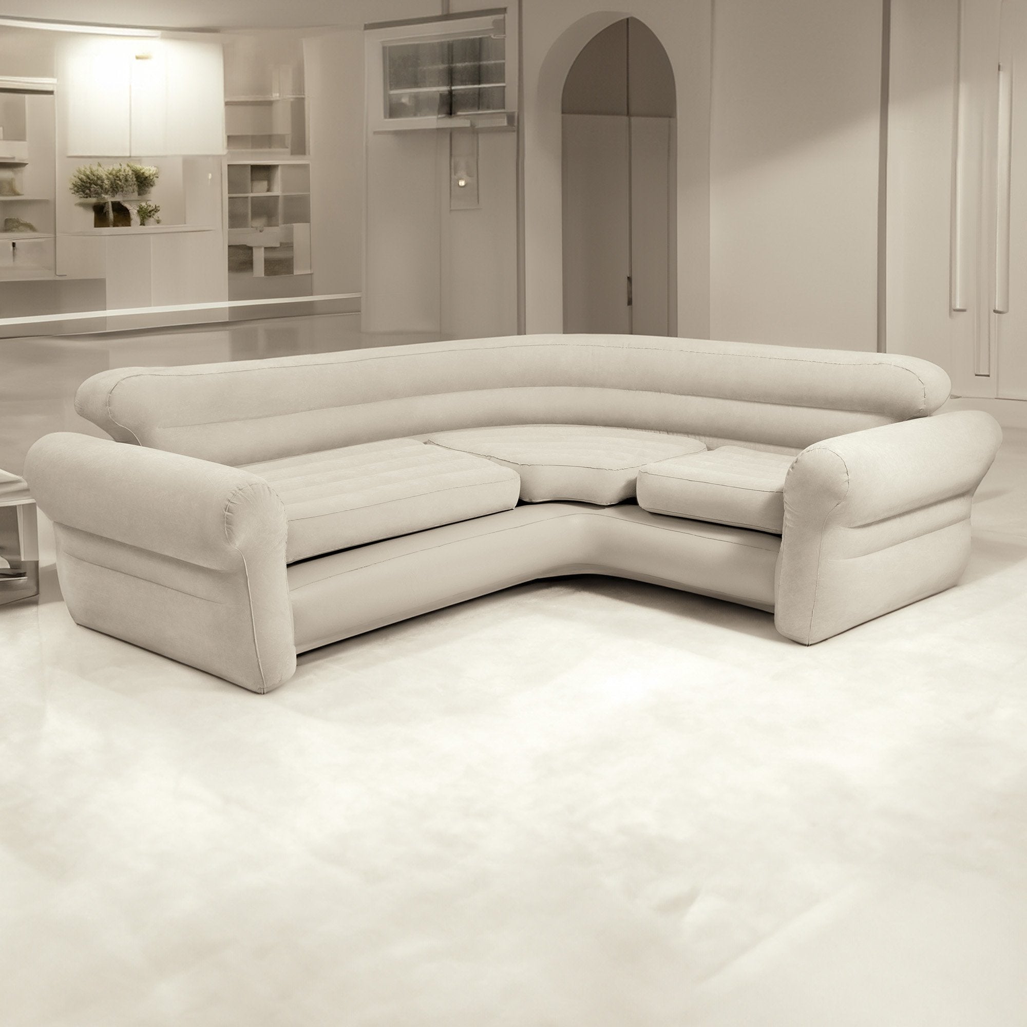Intex Corner Sofa Inflatable Couch - L-shaped Corner Sofa-Home & Garden > Bedding > Pillows-PEROZ Accessories