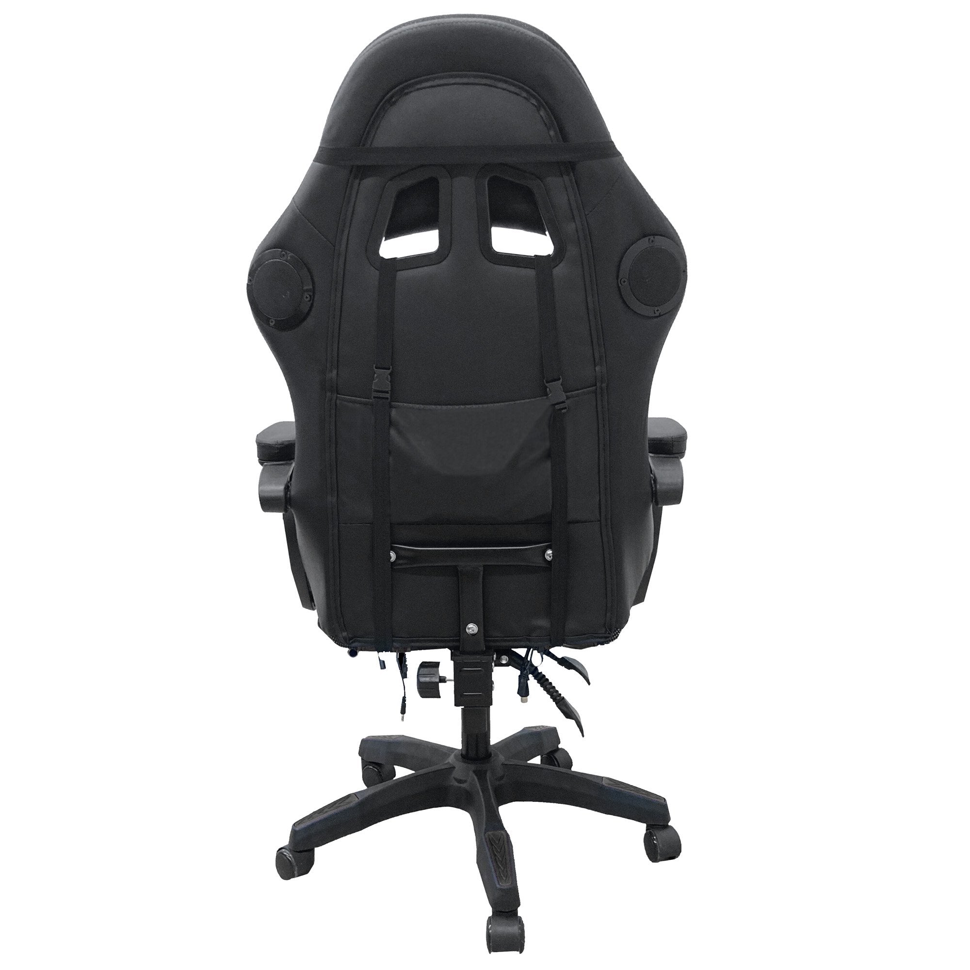 Intex Spire Onyx Led Massage Gaming Chair - Black-Furniture > Bar Stools & Chairs > Massage Chairs-PEROZ Accessories