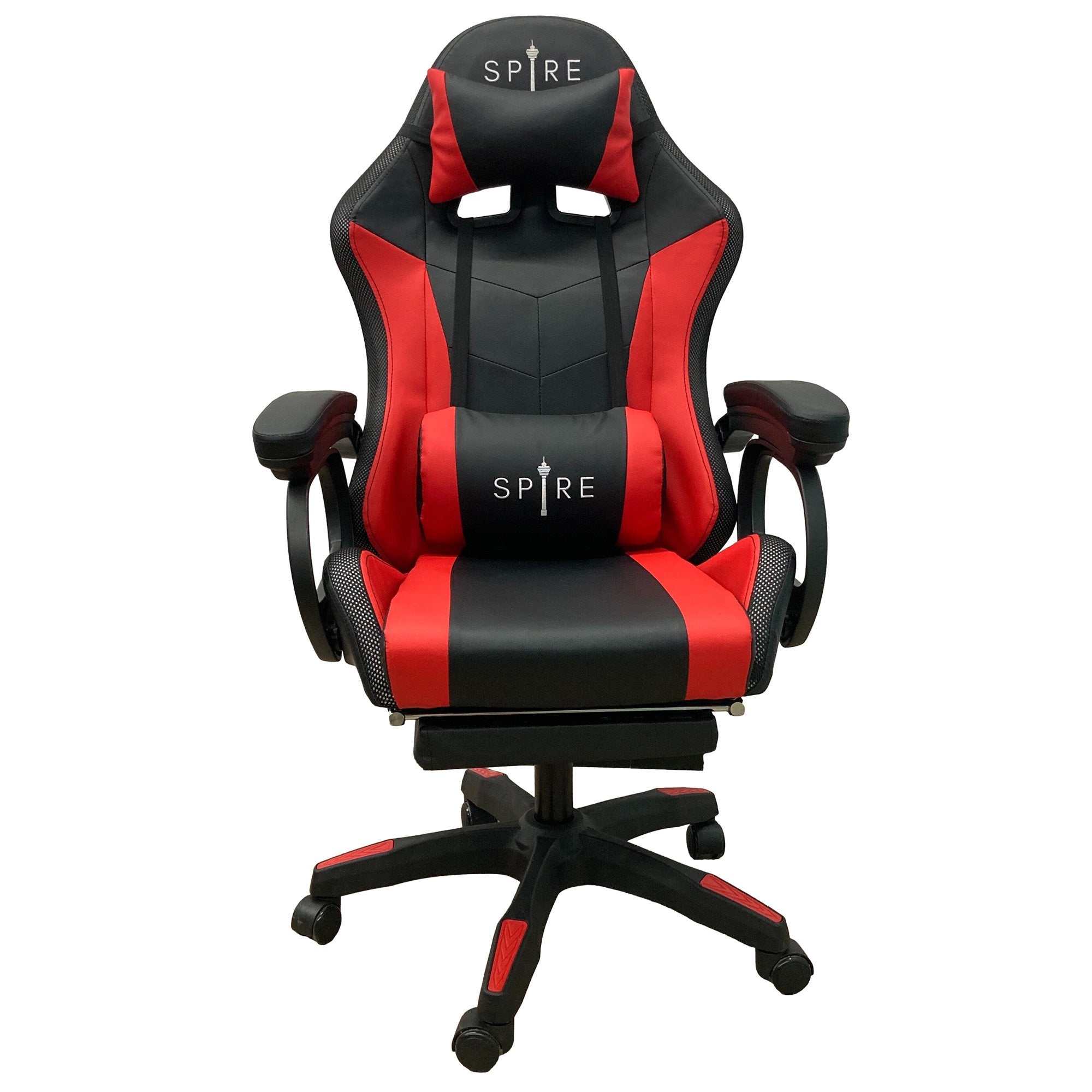 Intex Spire Onyx Led Massage Gaming Chair - Red And Black-Furniture > Bar Stools & Chairs > Massage Chairs-PEROZ Accessories
