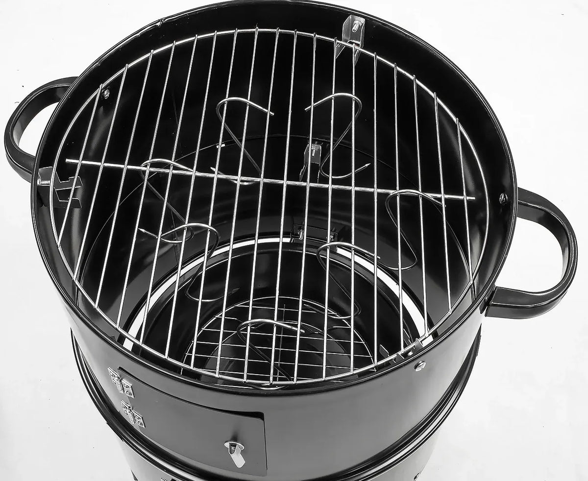 Wallaroo 3-in-1 Charcoal BBQ Smoker Portable Outdoor Barbecue Grill Meat Cooker & Roaster for Backyard Camping-Home & Garden > BBQ-PEROZ Accessories
