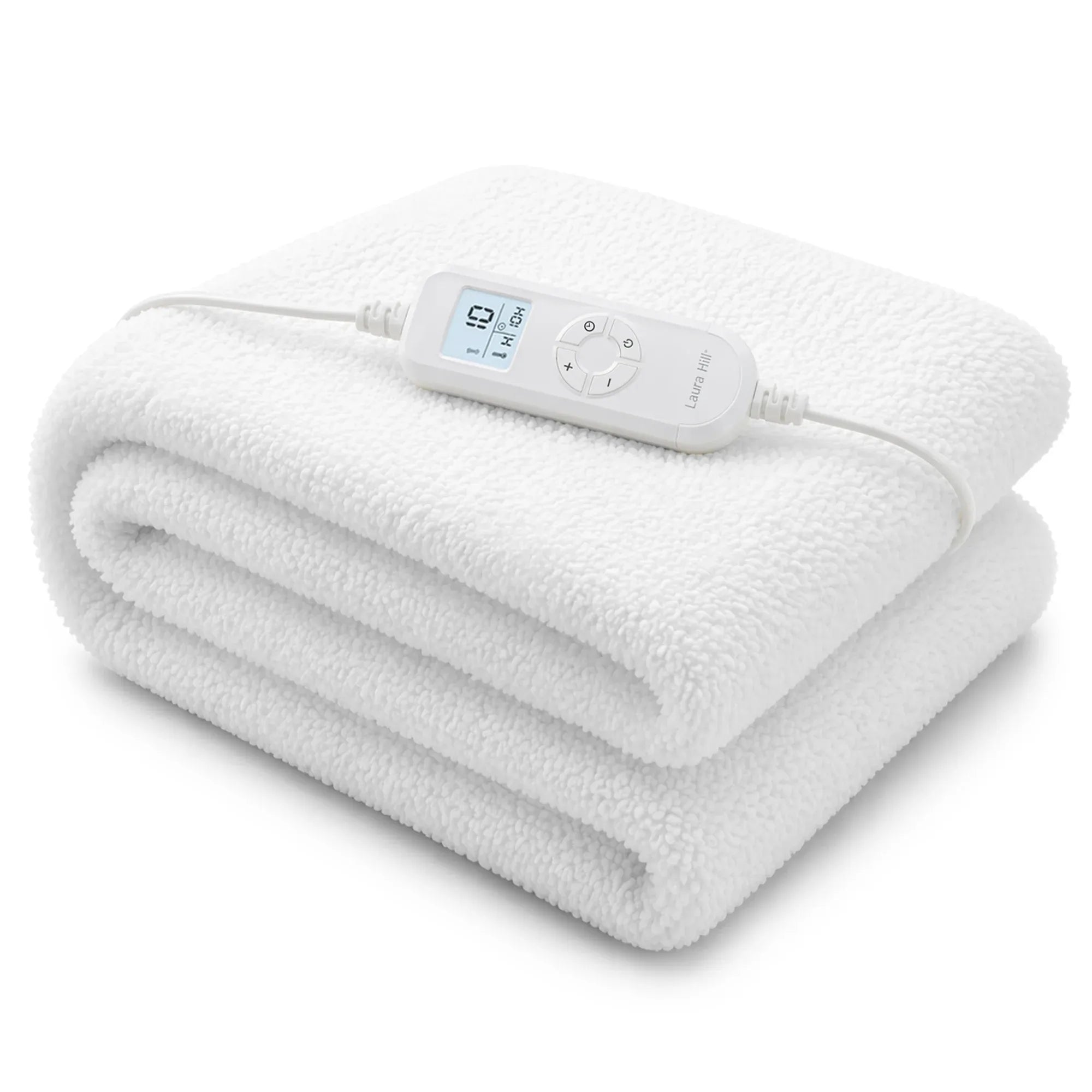 Laura Hill Single Electric Heated Underlay Blanket Fleecy Fabric with Timer-Electric Throw Blanket-PEROZ Accessories