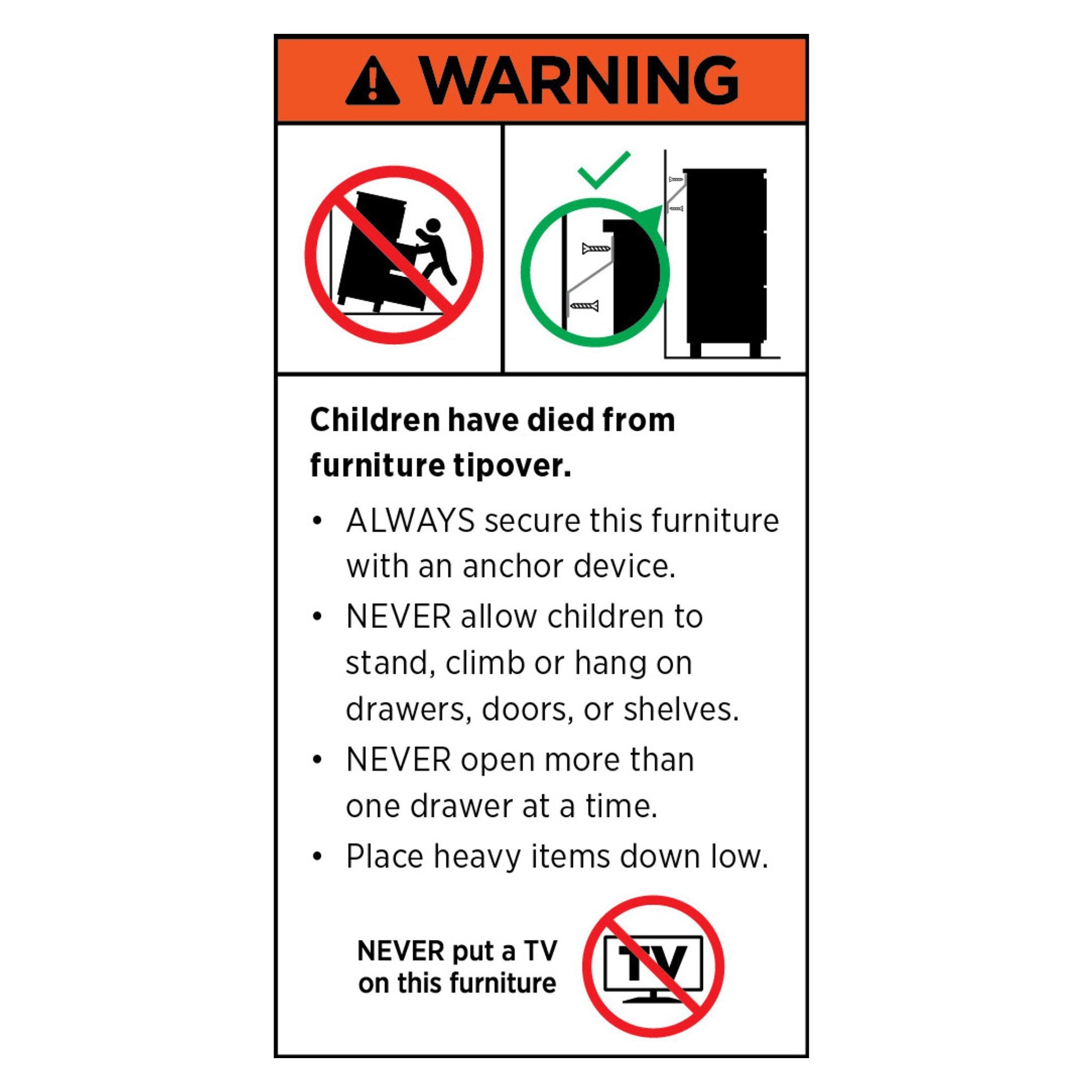 Sarantino Tallboy Dresser 6 Chest Of Drawers Table Cabinet Bedroom Storage Black-Furniture > Living Room-PEROZ Accessories