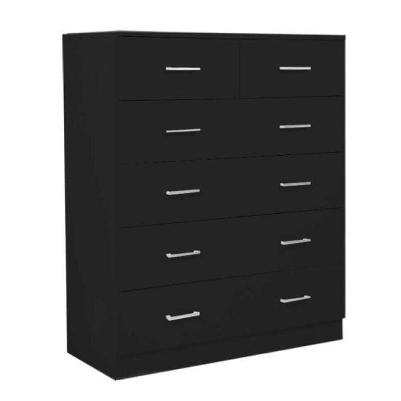 Sarantino Tallboy Dresser 6 Chest Of Drawers Table Cabinet Bedroom Storage Black-Furniture > Living Room-PEROZ Accessories