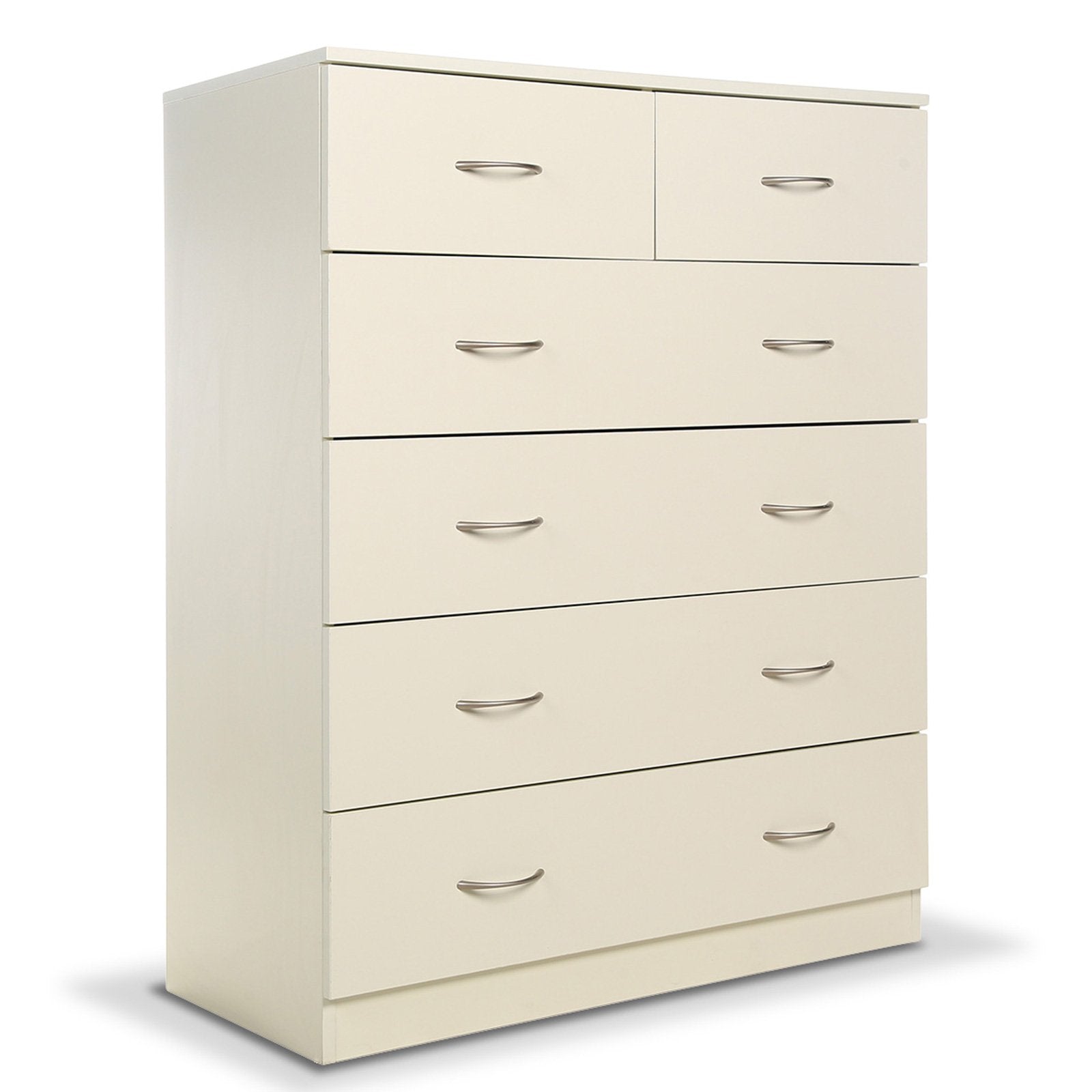 Sarantino Tallboy Dresser 6 Chest Of Drawers Cabinet 85 x 39.5 x 105cm in White-Furniture > Living Room-PEROZ Accessories