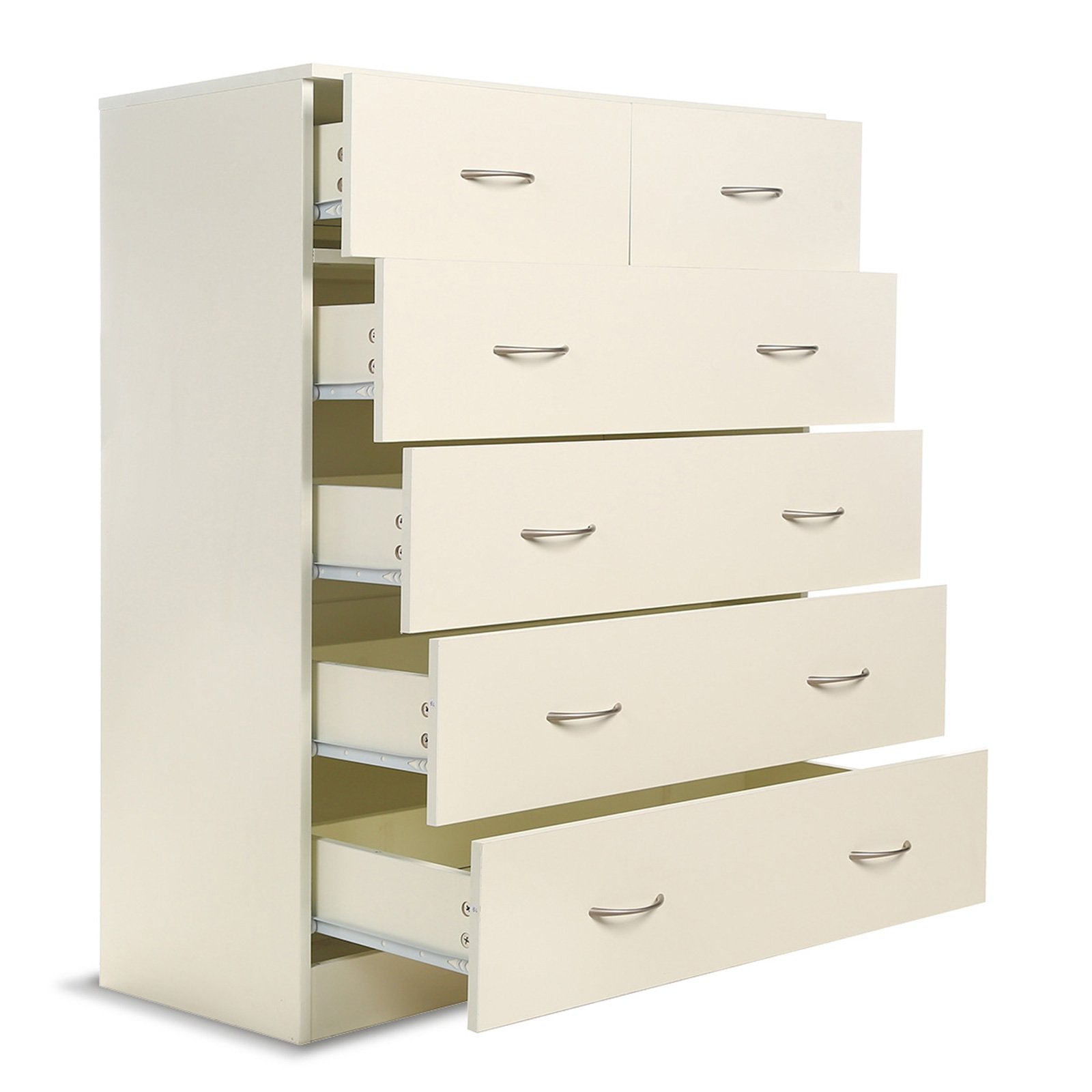 Sarantino Tallboy Dresser 6 Chest Of Drawers Cabinet 85 x 39.5 x 105cm in White-Furniture > Living Room-PEROZ Accessories
