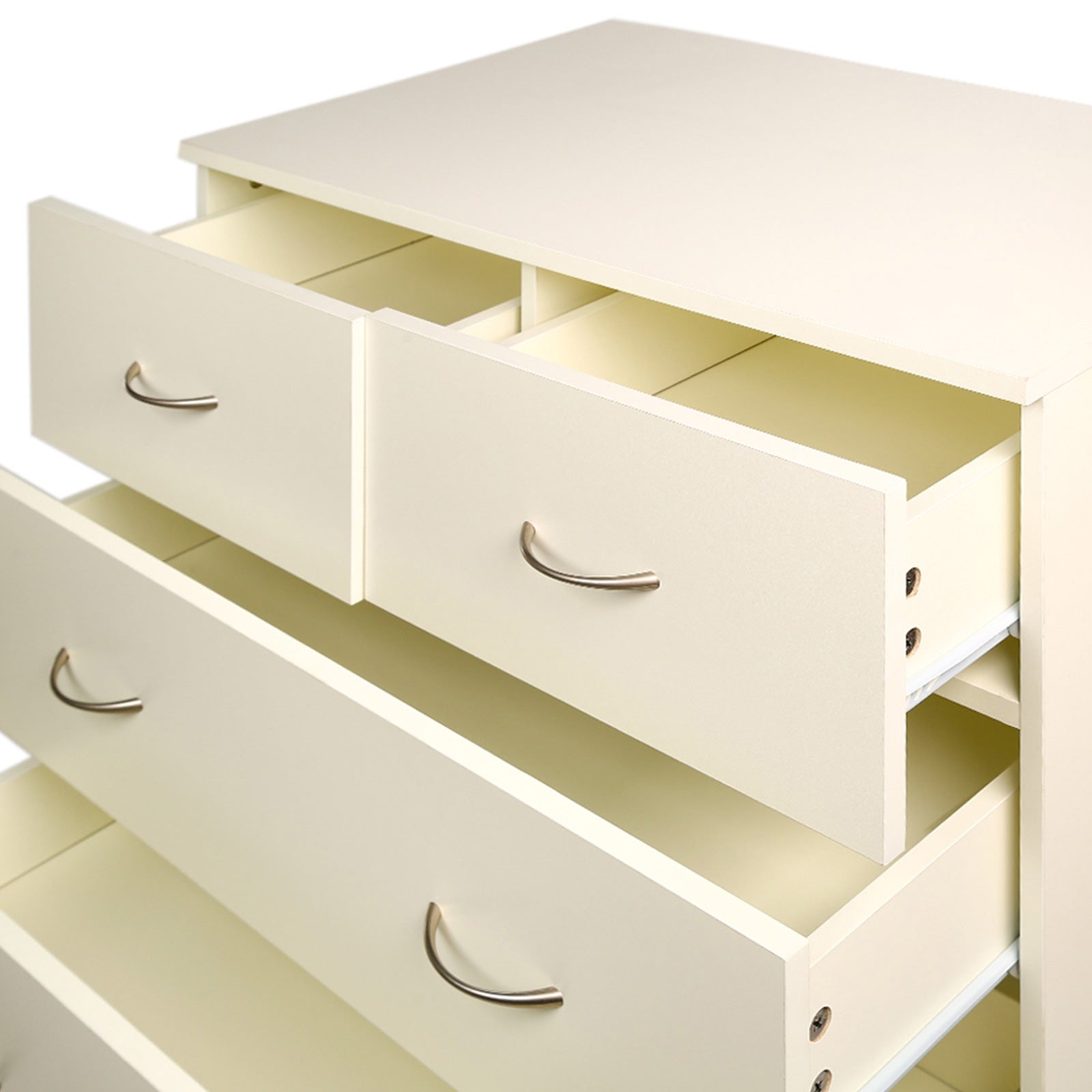 Sarantino Tallboy Dresser 6 Chest Of Drawers Cabinet 85 x 39.5 x 105cm in White-Furniture > Living Room-PEROZ Accessories