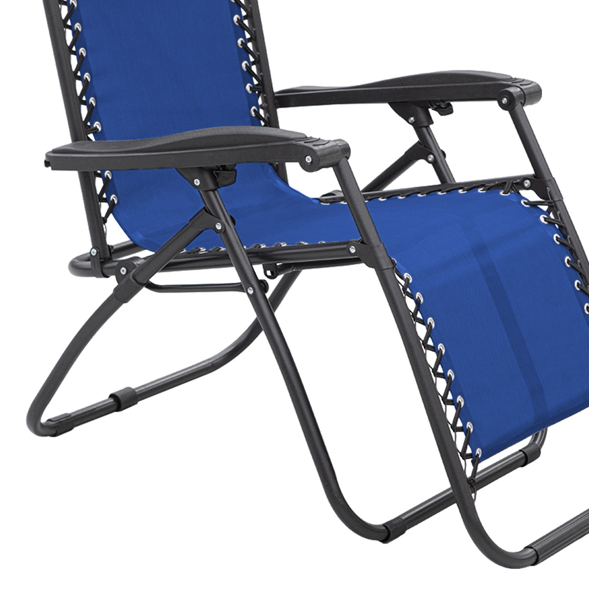 Wallaroo Zero Gravity Reclining Deck Lounge Sun Beach Chair Outdoor Folding Camping - Grey-Furniture > Outdoor > Outdoor Sofas & Lounge Sets-PEROZ Accessories