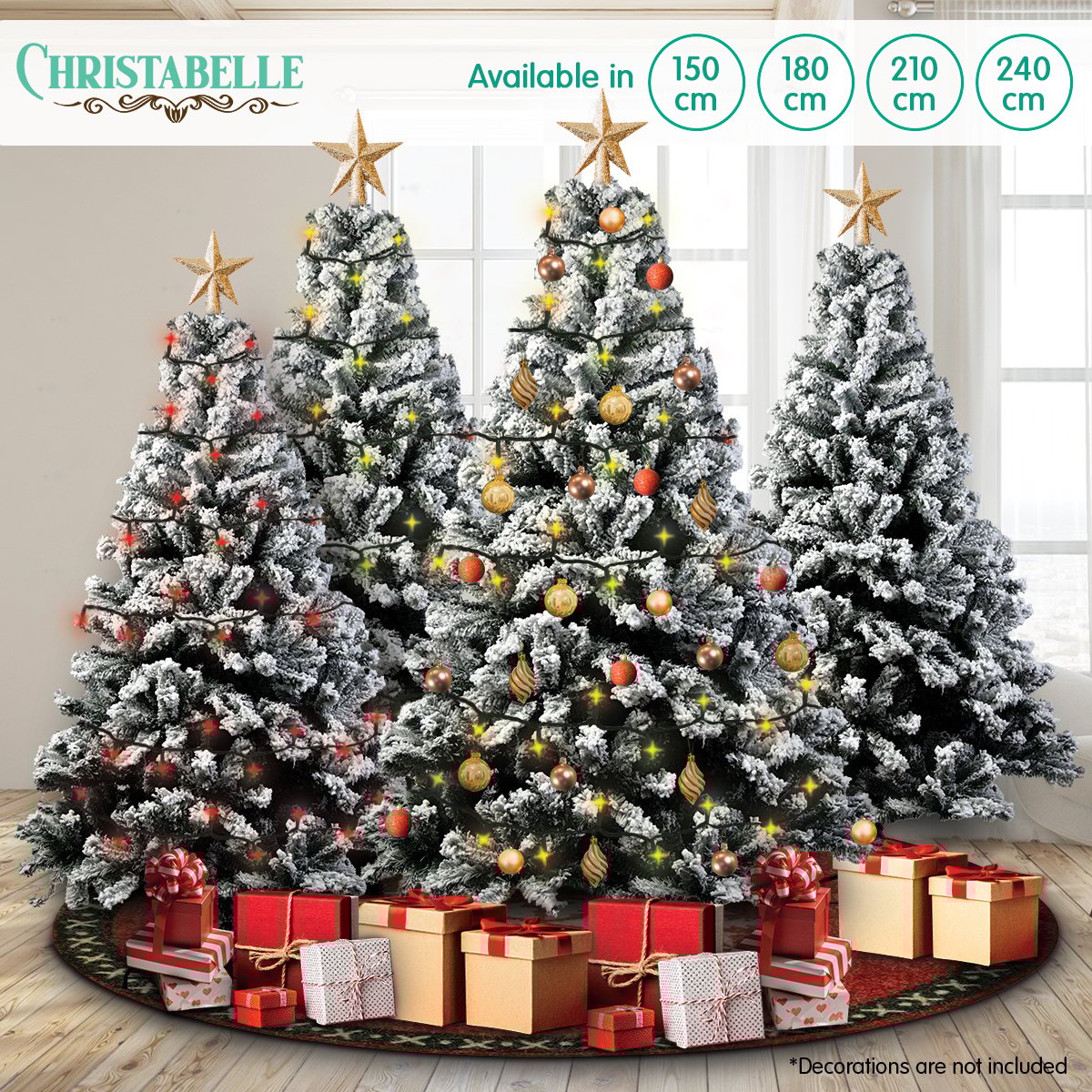 Christabelle Snow-Tipped Artificial Christmas Tree 1.5m - 550 Tips-Christmas Trees-PEROZ Accessories