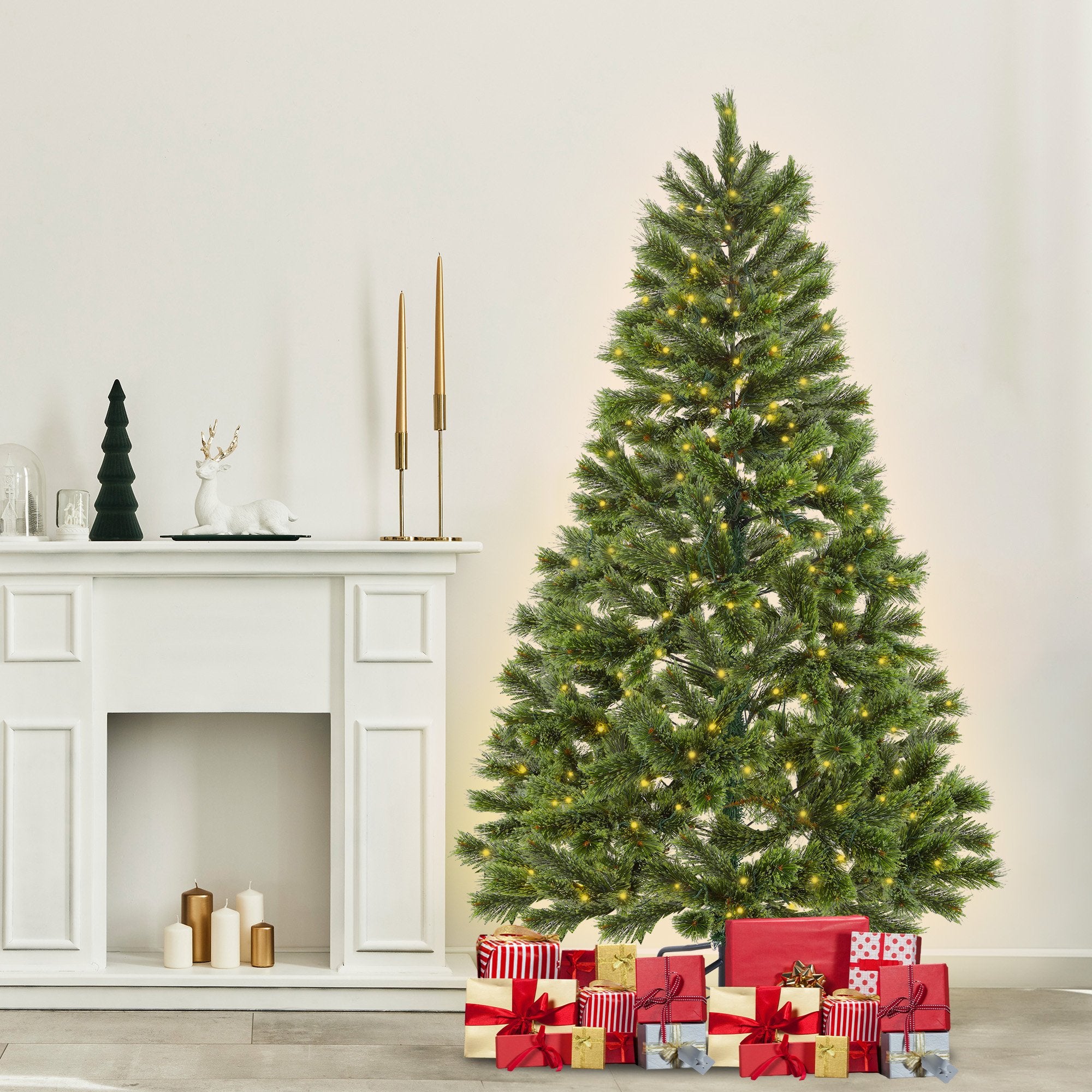 Christabelle 1.2m Prelit Lumina Pine Christmas Tree With 150 Led Lights-Occasions > Christmas > Christmas Trees-PEROZ Accessories