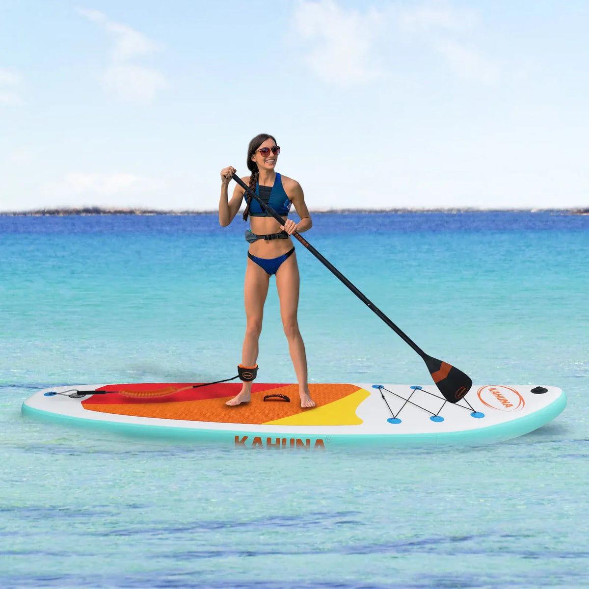 Kahuna Hana 11ft Inflatable Stand Up Paddle Board Set - iSUP Paddleboard Package with Paddle, Pump & Backpack-Outdoor > Boating-PEROZ Accessories