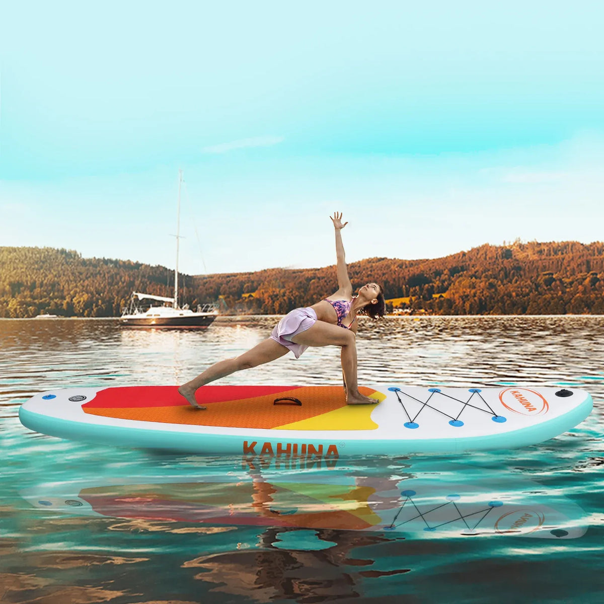 Kahuna Hana 11ft Inflatable Stand Up Paddle Board Set - iSUP Paddleboard Package with Paddle, Pump & Backpack-Outdoor > Boating-PEROZ Accessories