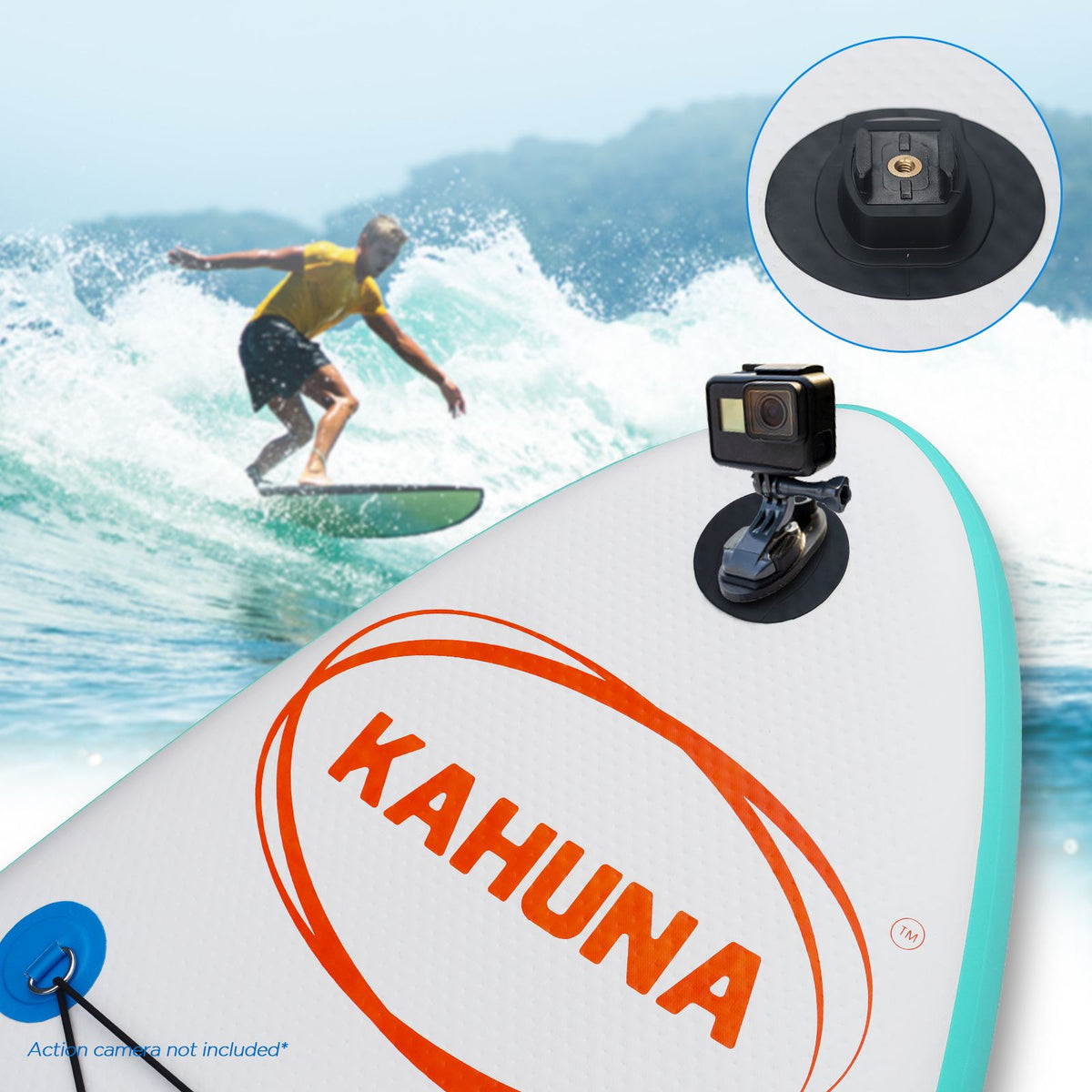 Kahuna Hana 11ft Inflatable Stand Up Paddle Board Set - iSUP Paddleboard Package with Paddle, Pump & Backpack-Outdoor > Boating-PEROZ Accessories
