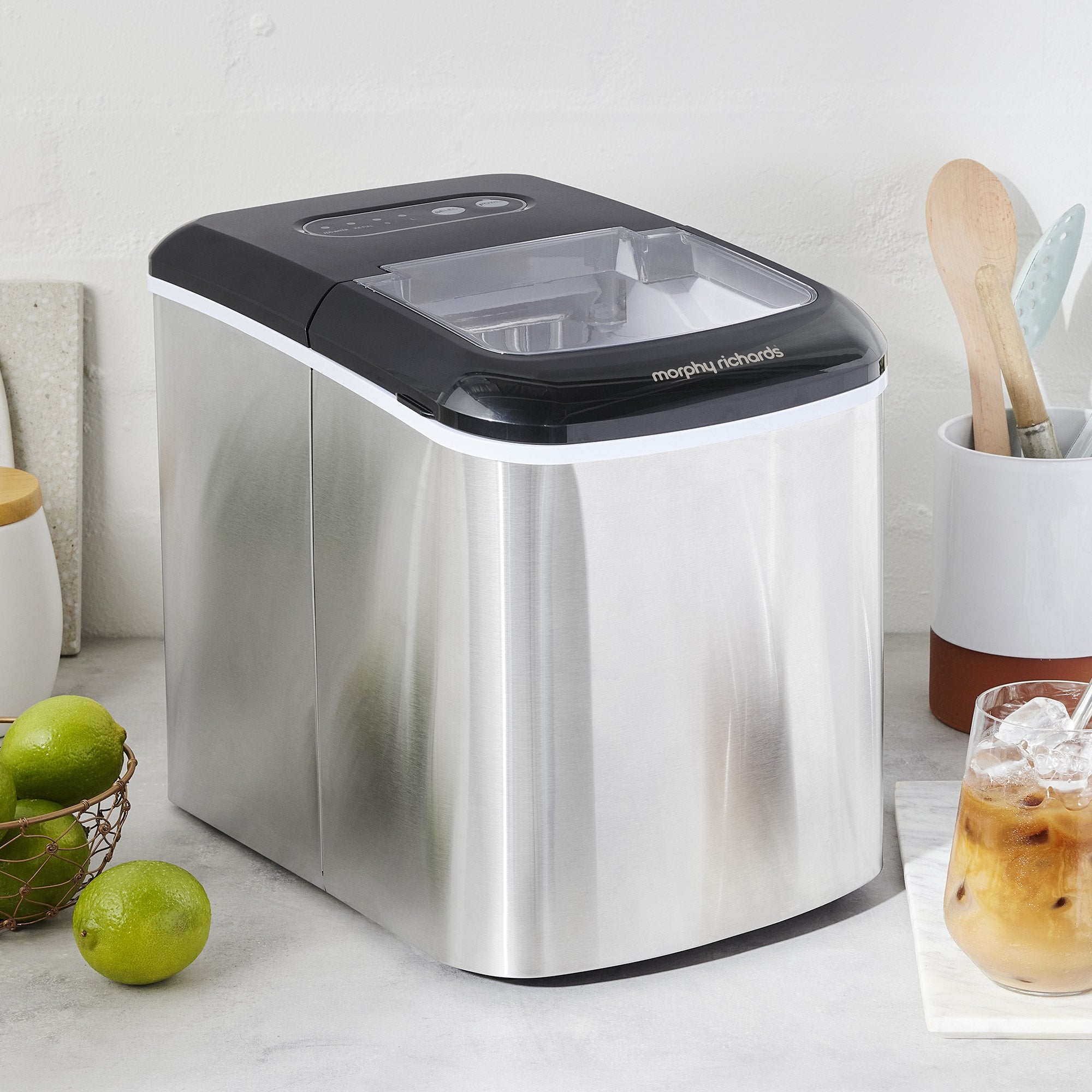Morphy Richards 15kg Ice Maker in Stainless Steel-Appliances > Kitchen Appliances > Ice Makers-PEROZ Accessories