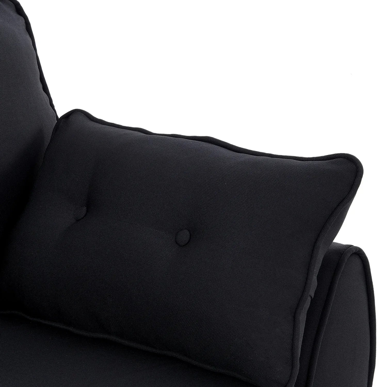 Sarantino 3 Seater Modular Linen Fabric Sofa Bed Couch Futon Suite - Black-Furniture > Sofas-PEROZ Accessories
