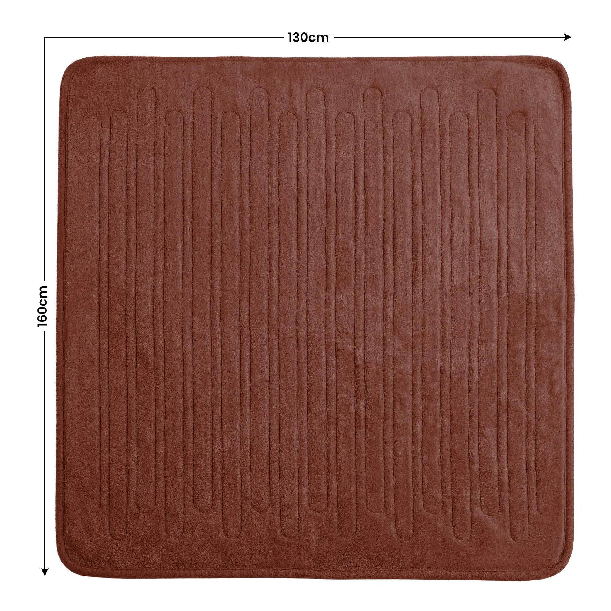 Laura Hill Electric Heated Blanket Throw Soft Coral Fleece w/ 9 Heat Settings - Brown-Home & Garden > Bedding-PEROZ Accessories