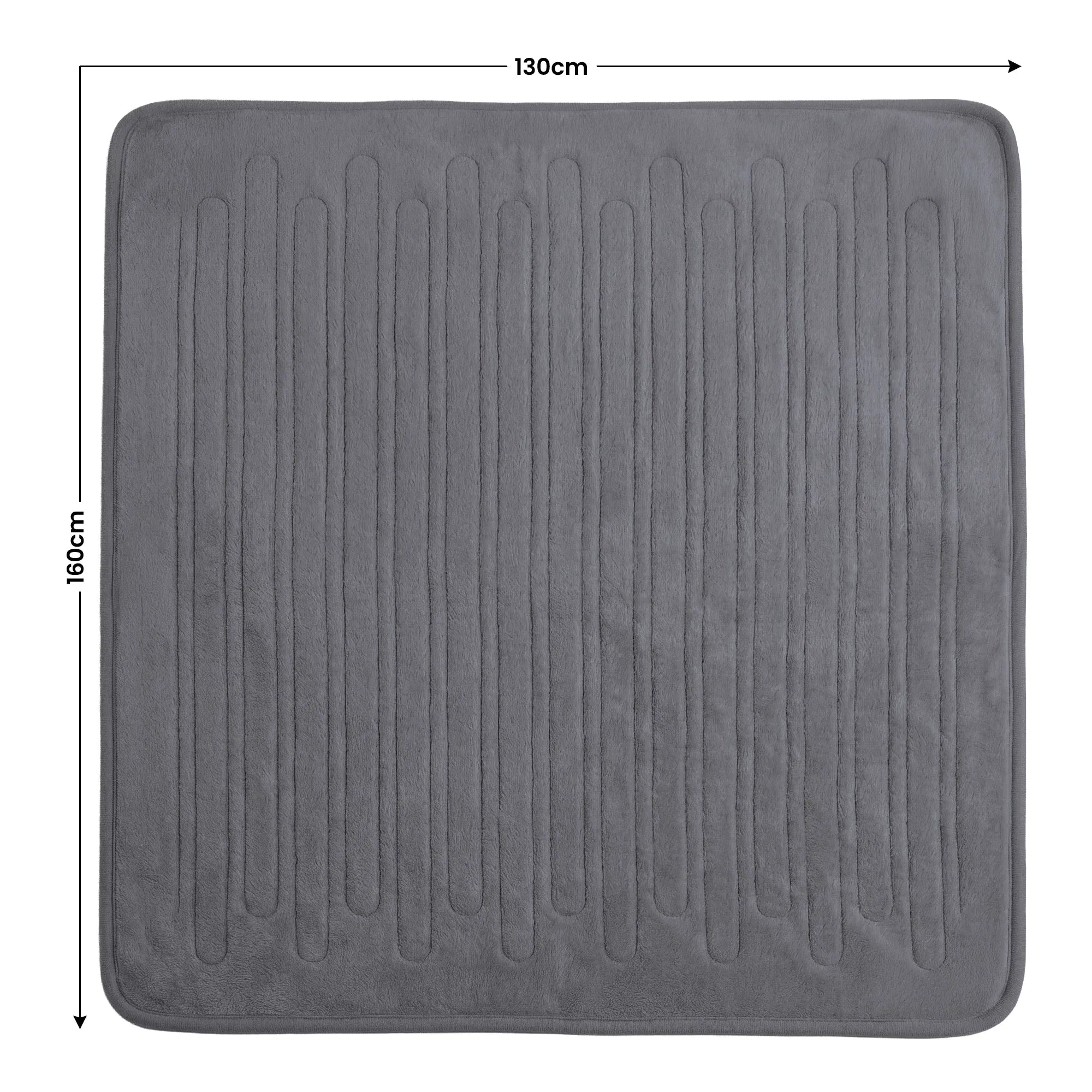 Laura Hill Electric Heated Blanket Throw Soft Coral Fleece w/ 9 Heat Settings - Grey-Home & Garden > Bedding-PEROZ Accessories