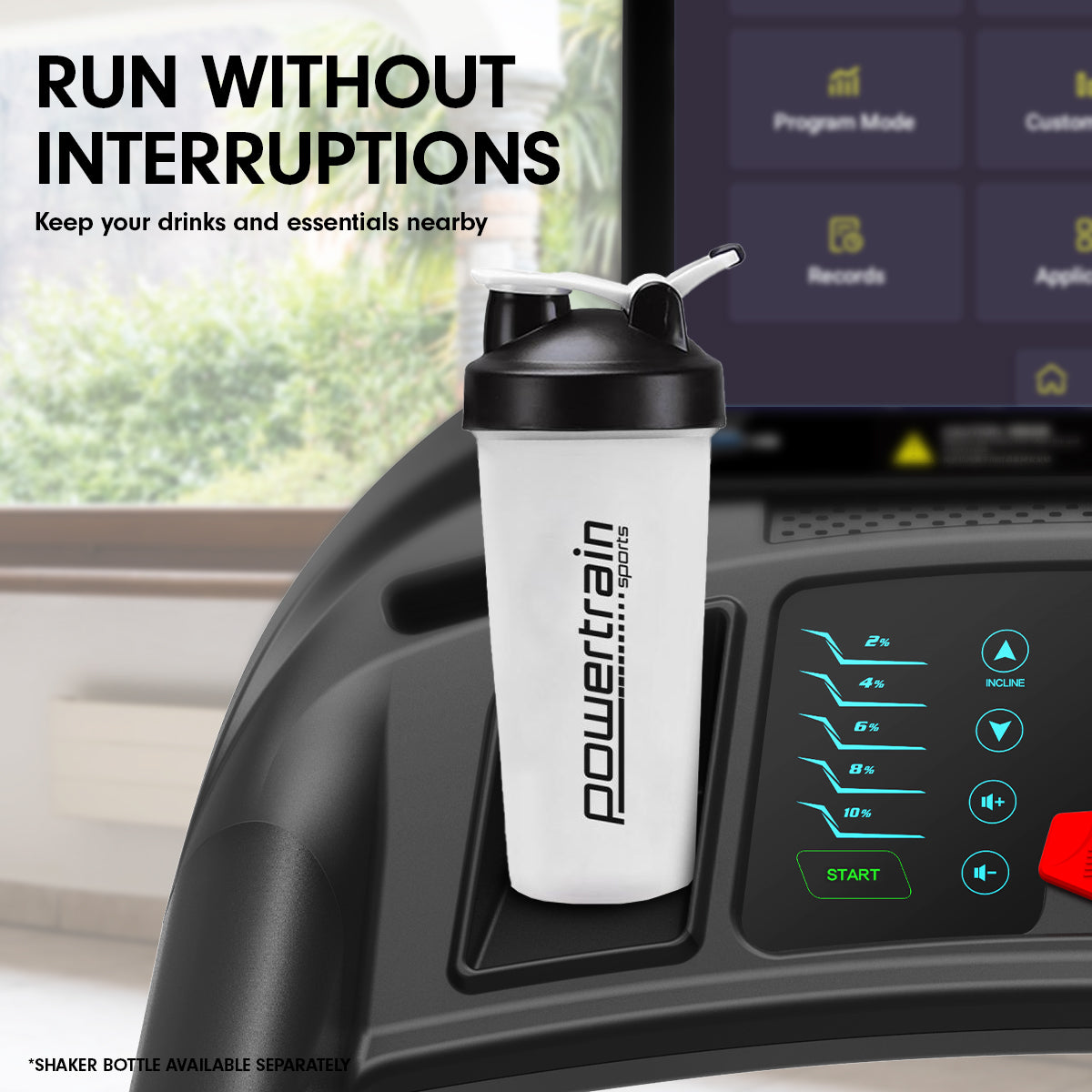 Powertrain V1100 Treadmill with Wifi Touch Screen & Incline-Walking Pad-PEROZ Accessories