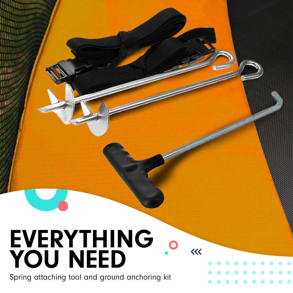 Kahuna 8ft X 14t Outdoor Orange Oval Trampoline With Safety Enclosure And Basketball Hoop Set-Sports & Fitness > Trampolines > Trampolines & Accessories-PEROZ Accessories