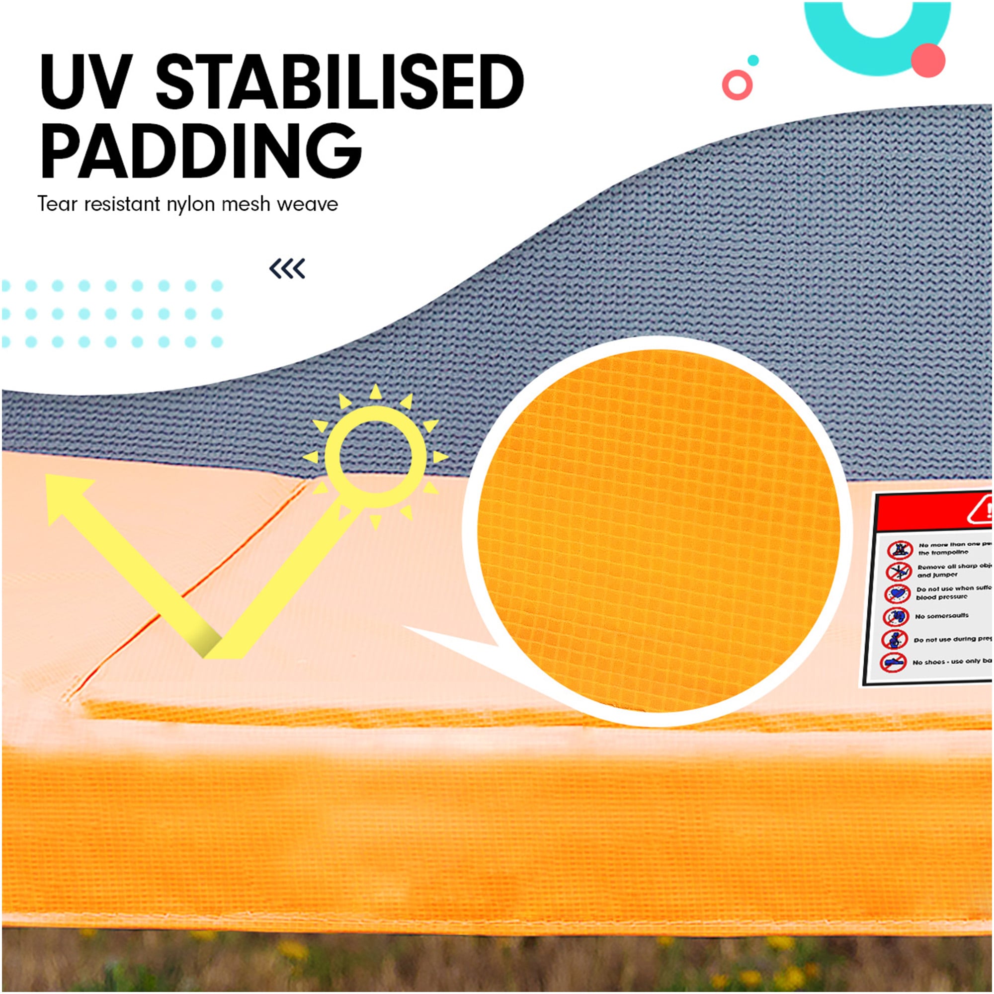 Kahuna 8ft X 11ft Outdoor Rectangular Orange Trampoline with Safety Enclosure.-Sports & Fitness > Trampolines > Trampolines & Accessories-PEROZ Accessories