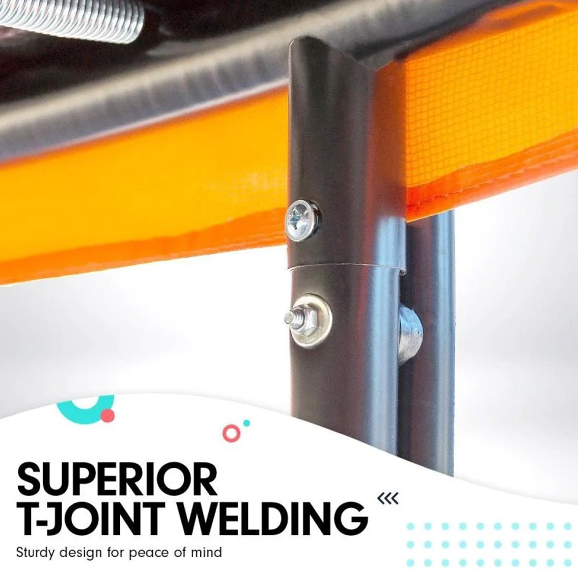 Kahuna 8ft X 11ft Outdoor Rectangular Orange Trampoline with Safety Enclosure.-Sports & Fitness > Trampolines > Trampolines & Accessories-PEROZ Accessories