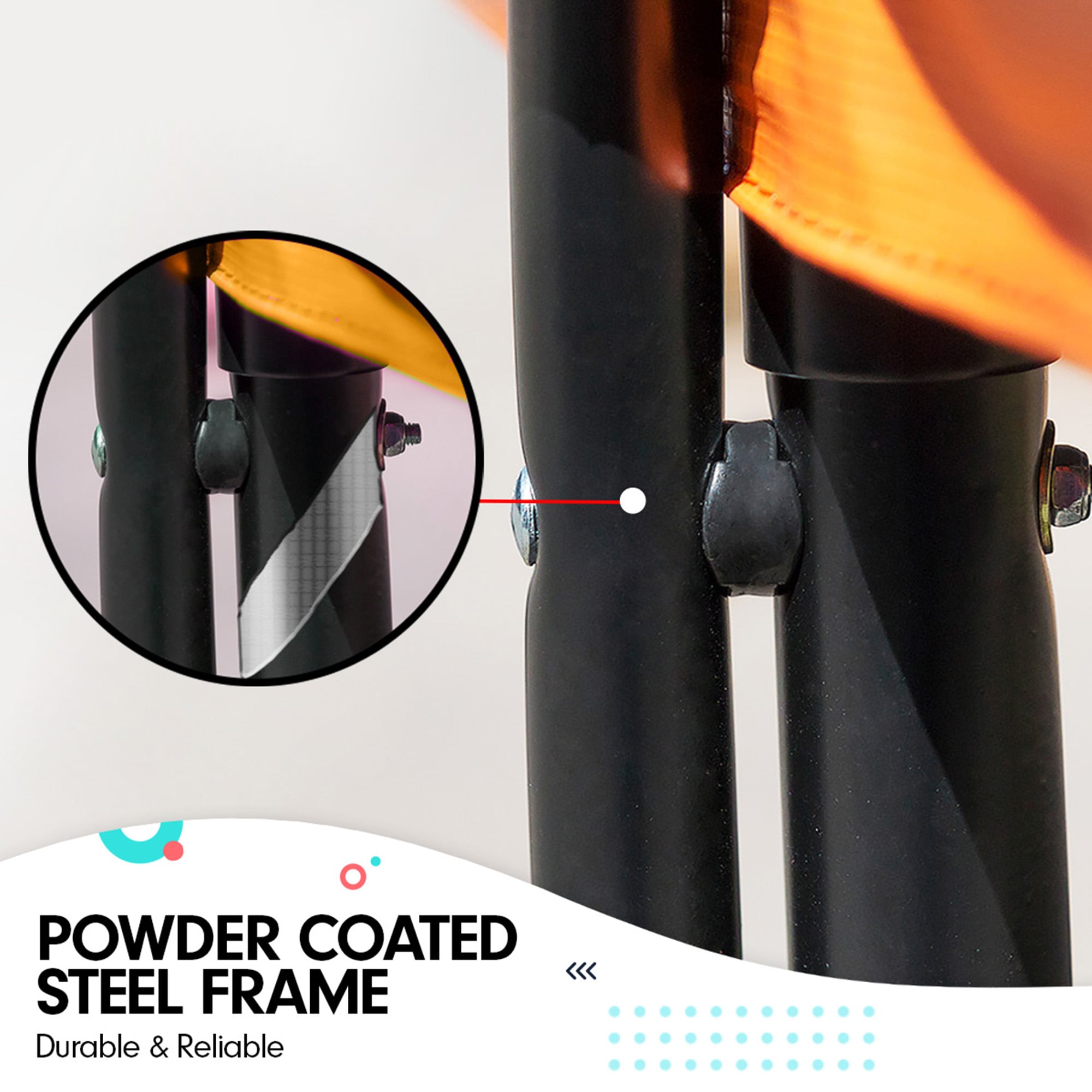 Kahuna 8ft X 11ft Outdoor Rectangular Orange Trampoline with Safety Enclosure.-Sports & Fitness > Trampolines > Trampolines & Accessories-PEROZ Accessories