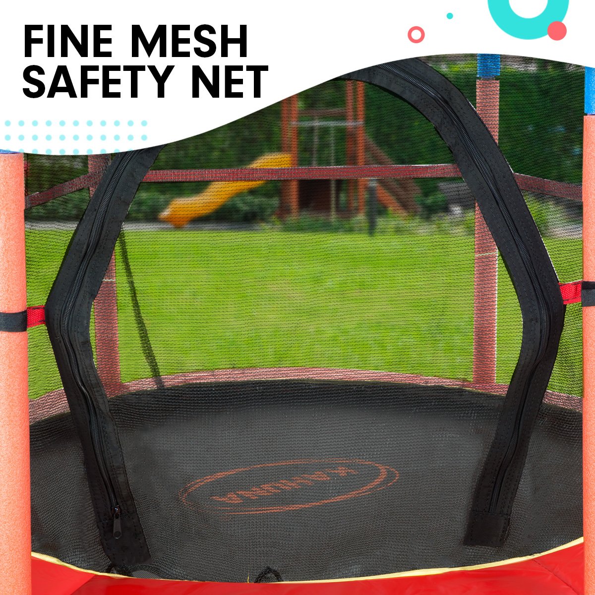 Kahuna 4.5ft Trampoline Round Free Safety Net Spring Pad Cover Mat Outdoor Red-Sports & Fitness > Trampolines > Trampolines & Accessories-PEROZ Accessories