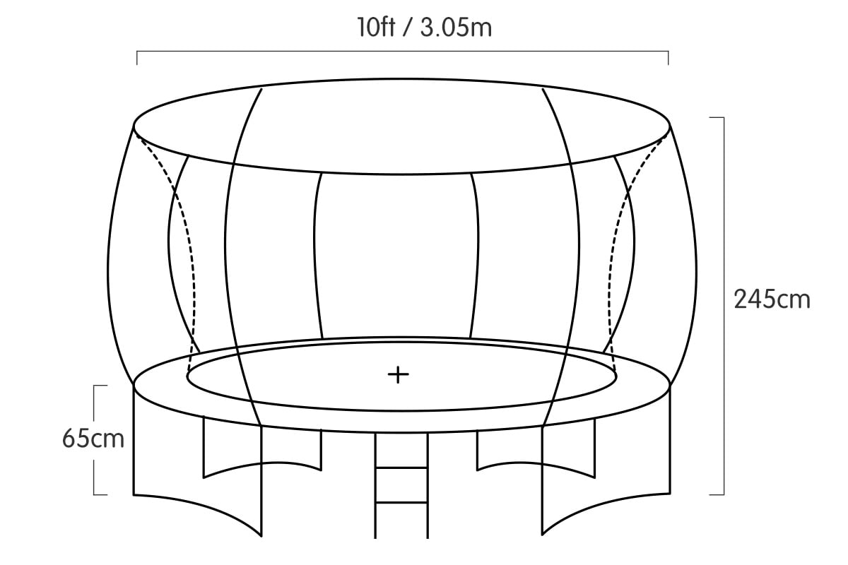 Kahuna 10ft Outdoor Trampoline With Safety Enclosure Pad Ladder Basketball Hoop Set Green-Sports & Fitness > Trampolines > Trampolines & Accessories-PEROZ Accessories