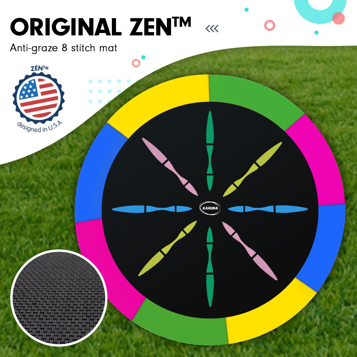 Kahuna 14ft Trampoline Free Ladder Spring Mat Net Safety Pad Cover Round Enclosure - Rainbow-Sports & Fitness > Trampolines > Trampolines & Accessories-PEROZ Accessories