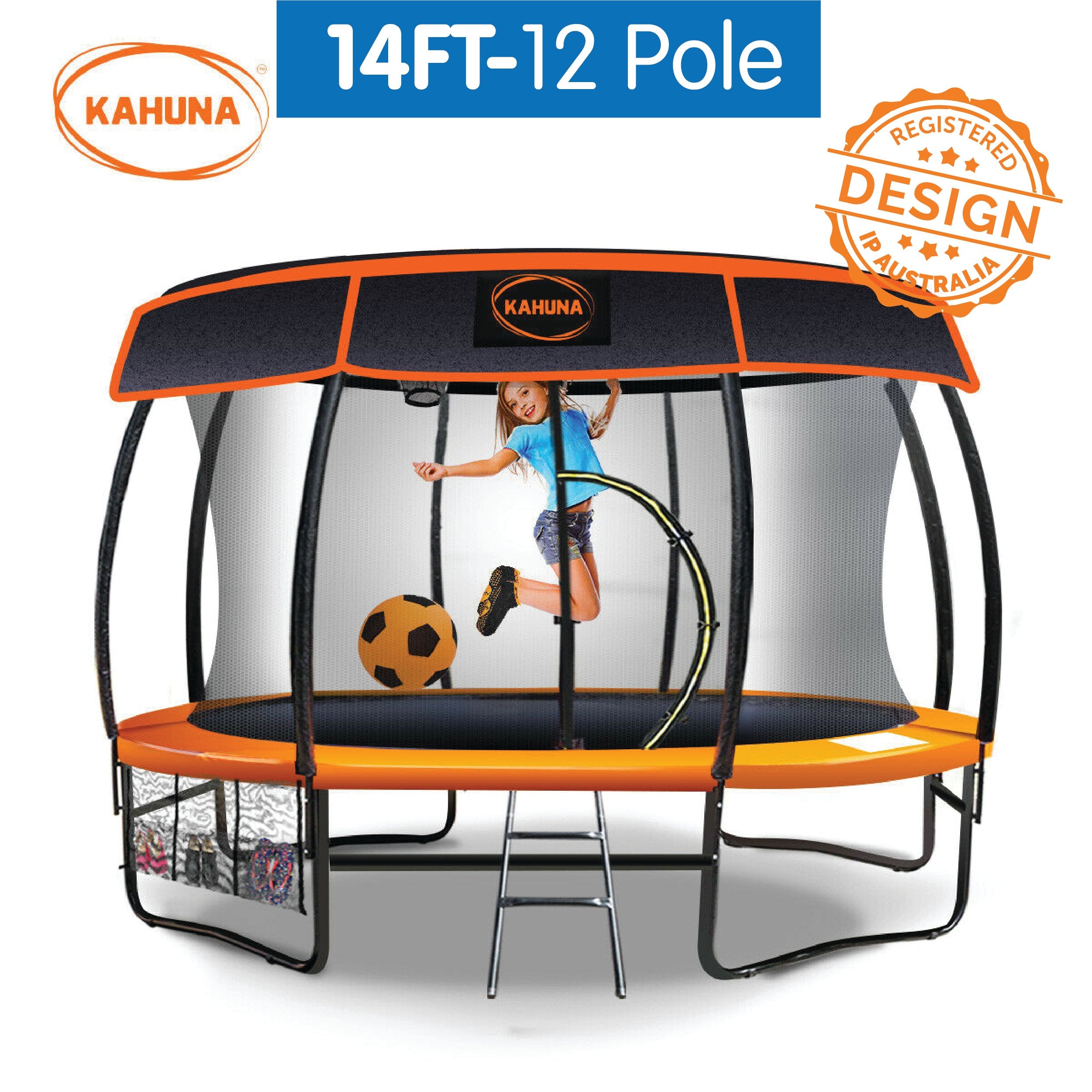 Kahuna 14ft-12 Pole Trampoline Roof Shade Cover-Sports & Fitness > Trampolines > Trampolines & Accessories-PEROZ Accessories