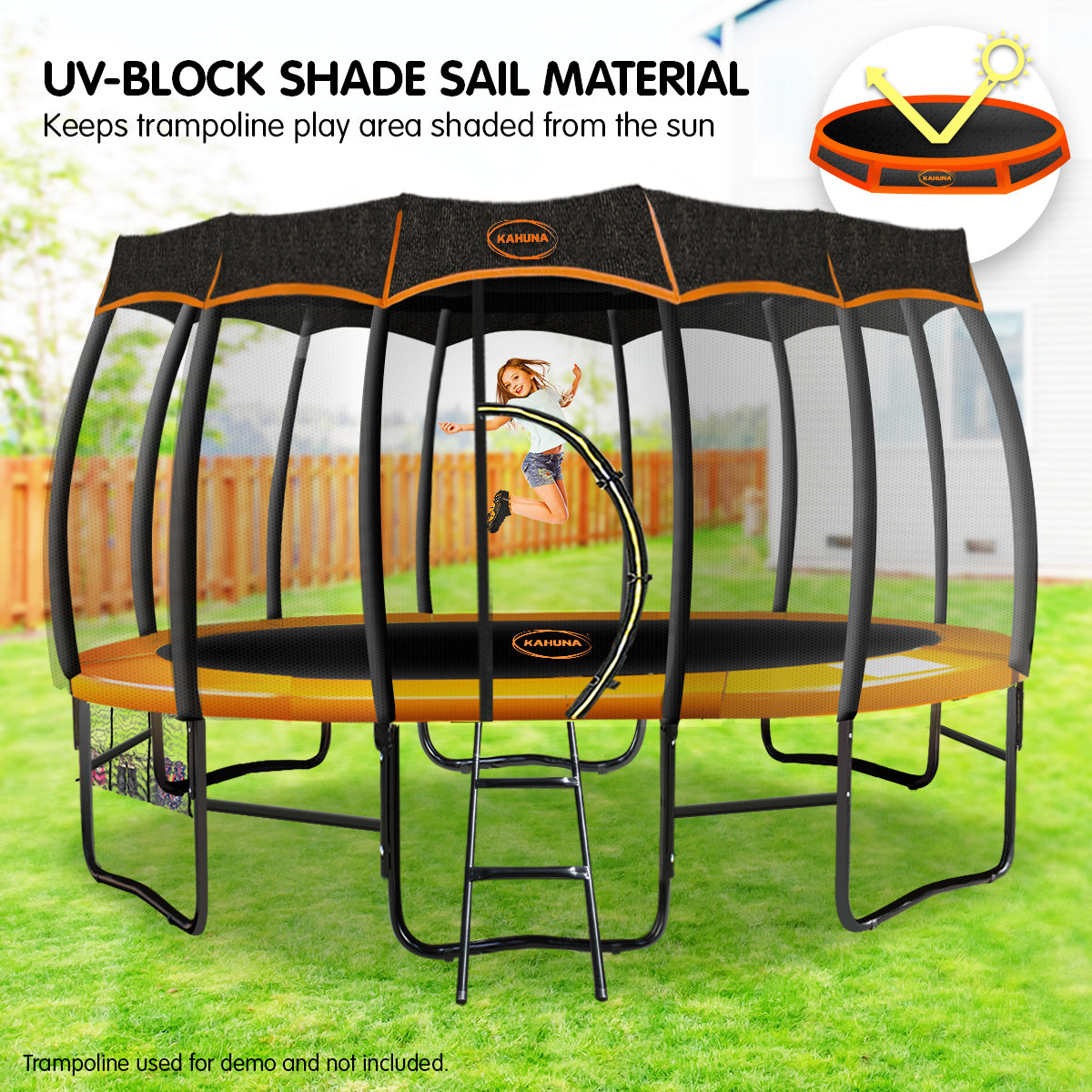 Kahuna 12ft Removable Twister Trampoline Roof Shade Cover-Sports & Fitness > Trampolines > Trampolines & Accessories-PEROZ Accessories