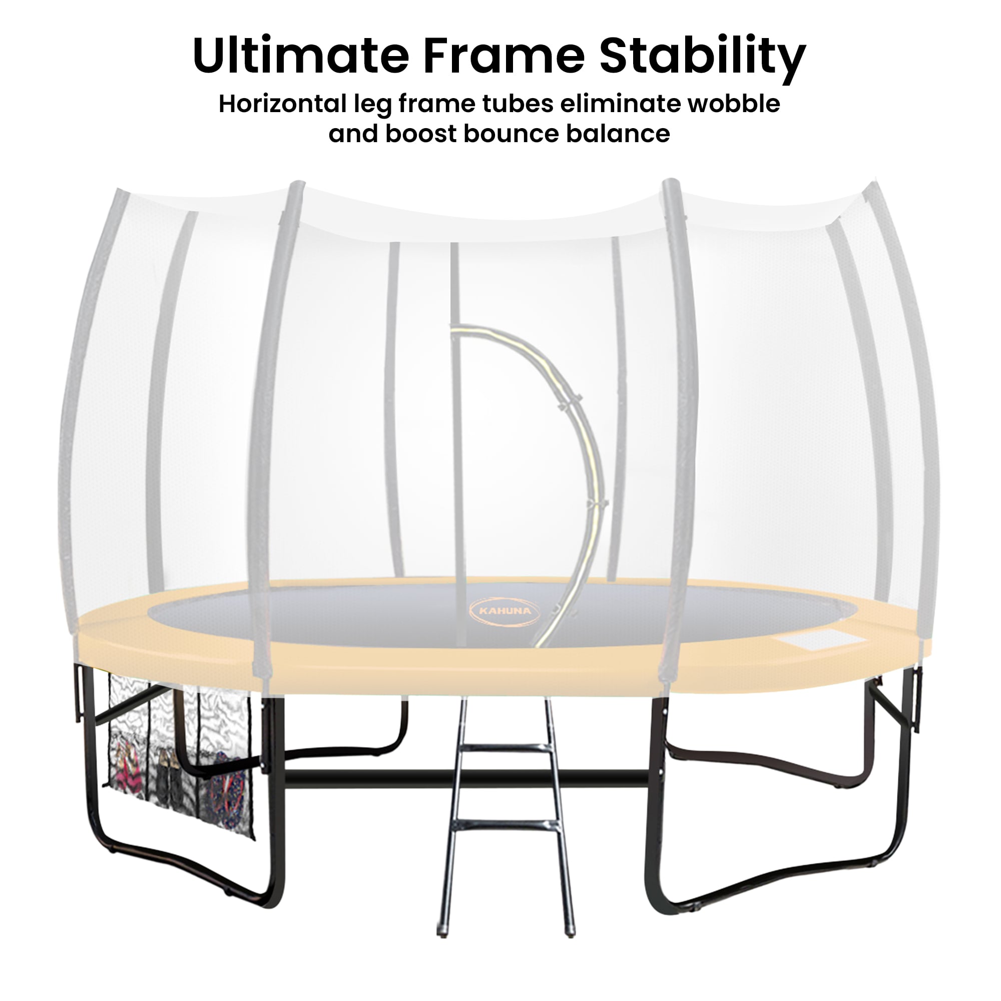 Kahuna 10ft Twister Springless Trampoline Safety Net Pad Mat Outdoor Orange-Sports & Fitness > Trampolines > Trampolines & Accessories-PEROZ Accessories