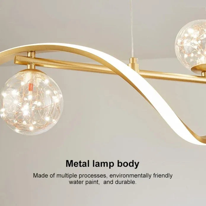 BAMDECOR AD2621 Modern Gold Kitchen Island Light with Glass Globe Shade Ceiling Pendant Lights-Home & Garden > Lighting > Ceiling Lights-PEROZ Accessories