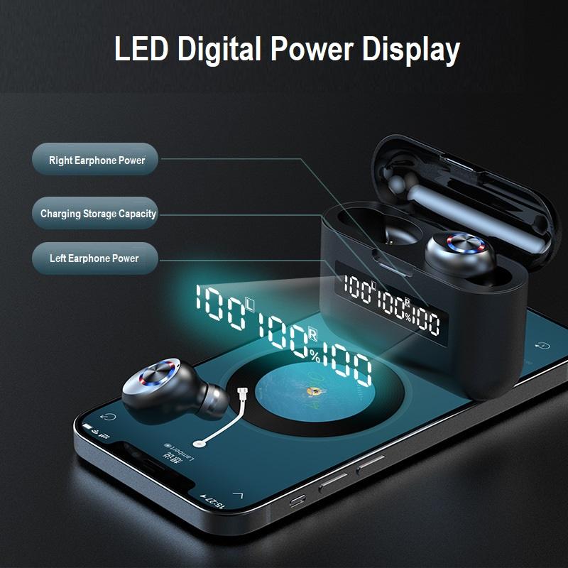 Wireless Bluetooth 5.1 Earphones Headphones Earbuds Headset-Headphones-PEROZ Accessories