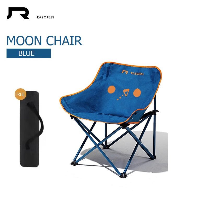 RAZOJESS Moon Chair for Outdoor Camping Fishing Picnic Blue-Outdoor Recreation > Camping > Camp Furniture-PEROZ Accessories