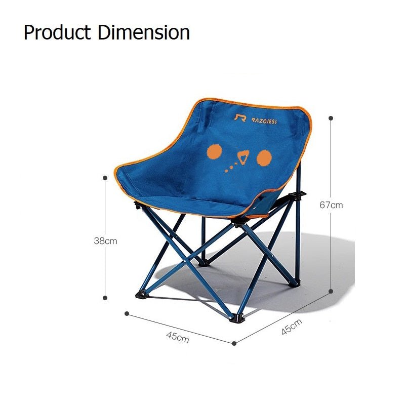RAZOJESS Moon Chair for Outdoor Camping Fishing Picnic Khaki-Outdoor Recreation > Camping > Camp Furniture-PEROZ Accessories