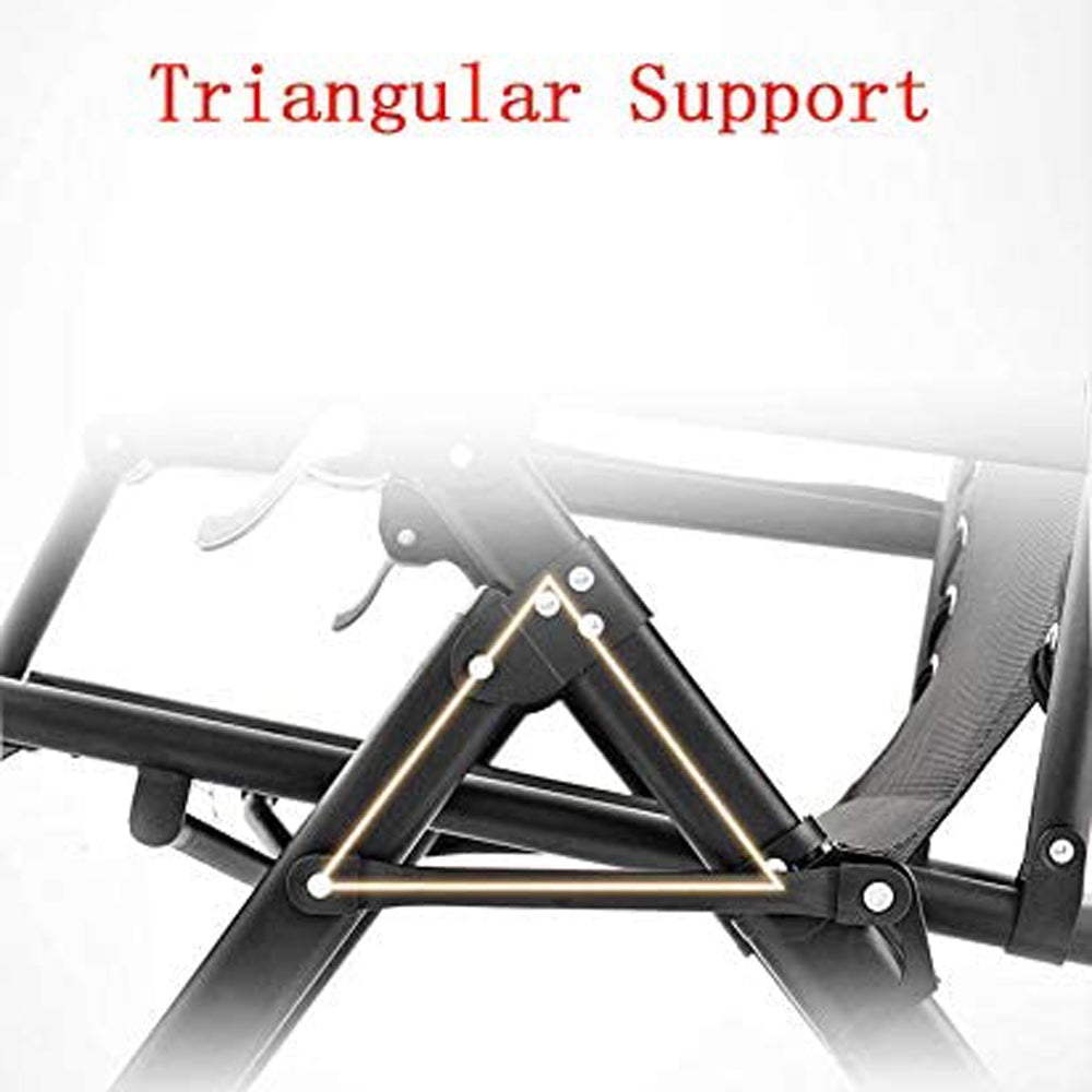 Kingsize Outdoor Folding Reclining Garden Beach Chair Sun Lounger Deck Recliner Silver Color-Furniture > Outdoor > Outdoor Chairs-PEROZ Accessories