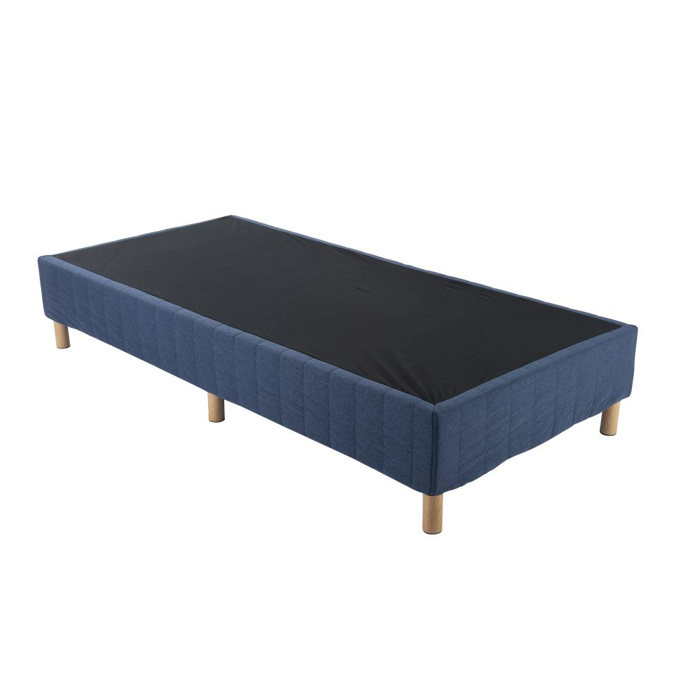 Metal Bed Frame Mattress Foundation Blue – Double-Furniture > Bedroom > Beds & Bed Frames-PEROZ Accessories