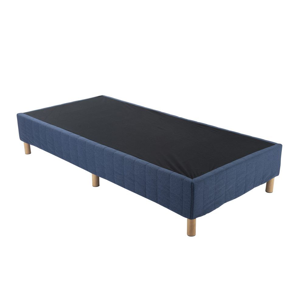 Metal Bed Frame Mattress Foundation Blue – King-Furniture > Bedroom > Beds & Bed Frames-PEROZ Accessories