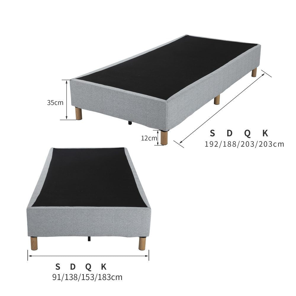 Metal Bed Frame Mattress Foundation Blue – Single-Furniture > Bedroom > Beds & Bed Frames-PEROZ Accessories