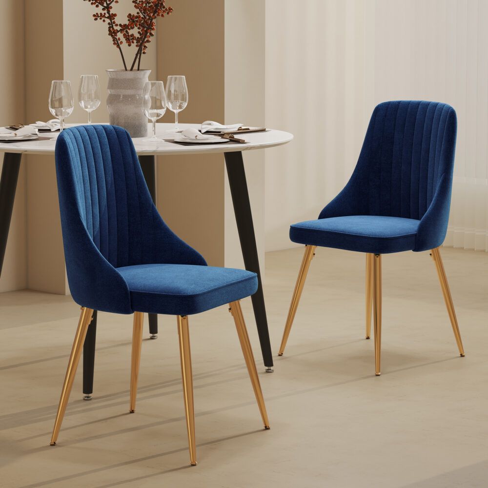 Blue Velvet Bistro Dining Set-Furniture > Dining > Dining Set-PEROZ Accessories