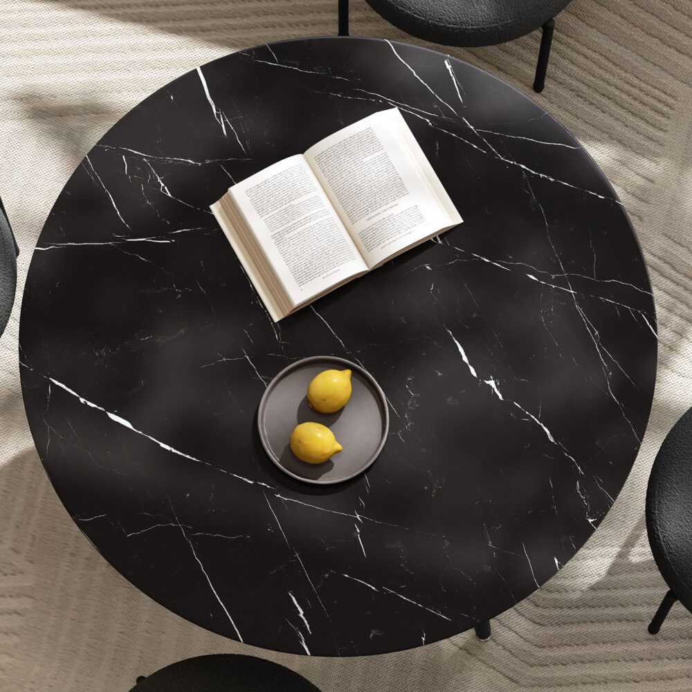 Marble Mania Round Table-Furniture > Dining > Dining Tables-PEROZ Accessories