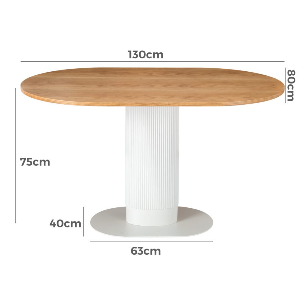 Clara Gather Round Oval Dining Table-Furniture > Dining > Dining Tables-PEROZ Accessories
