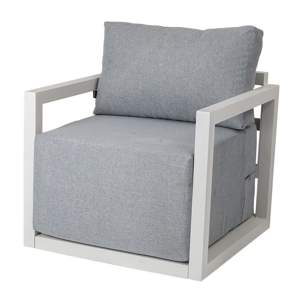 Alfresco Serenity Outdoor Lounge Set – White-Furniture > Outdoor > Outdoor Sofas & Lounge Sets-PEROZ Accessories