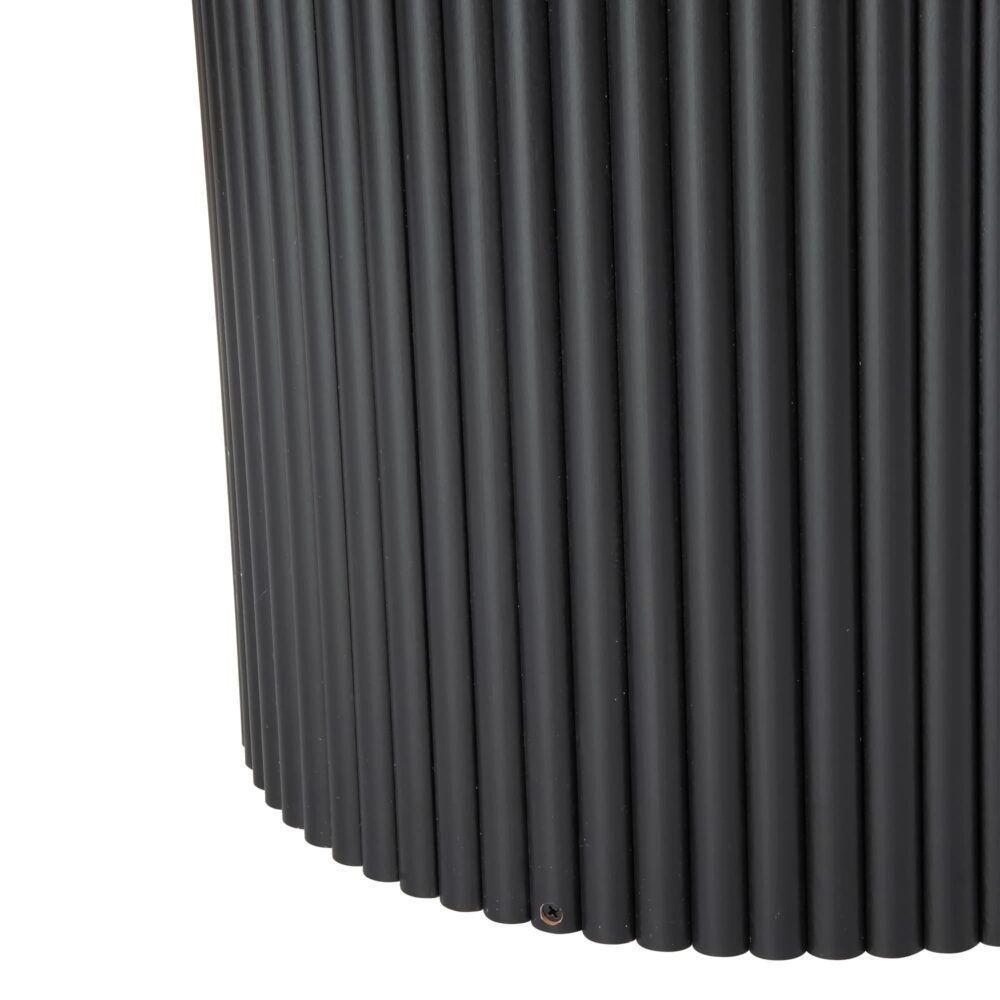 Luxe Black Ribbed Texture Wooden Coffee Table-Furniture > Living Room > Coffee Tables-PEROZ Accessories