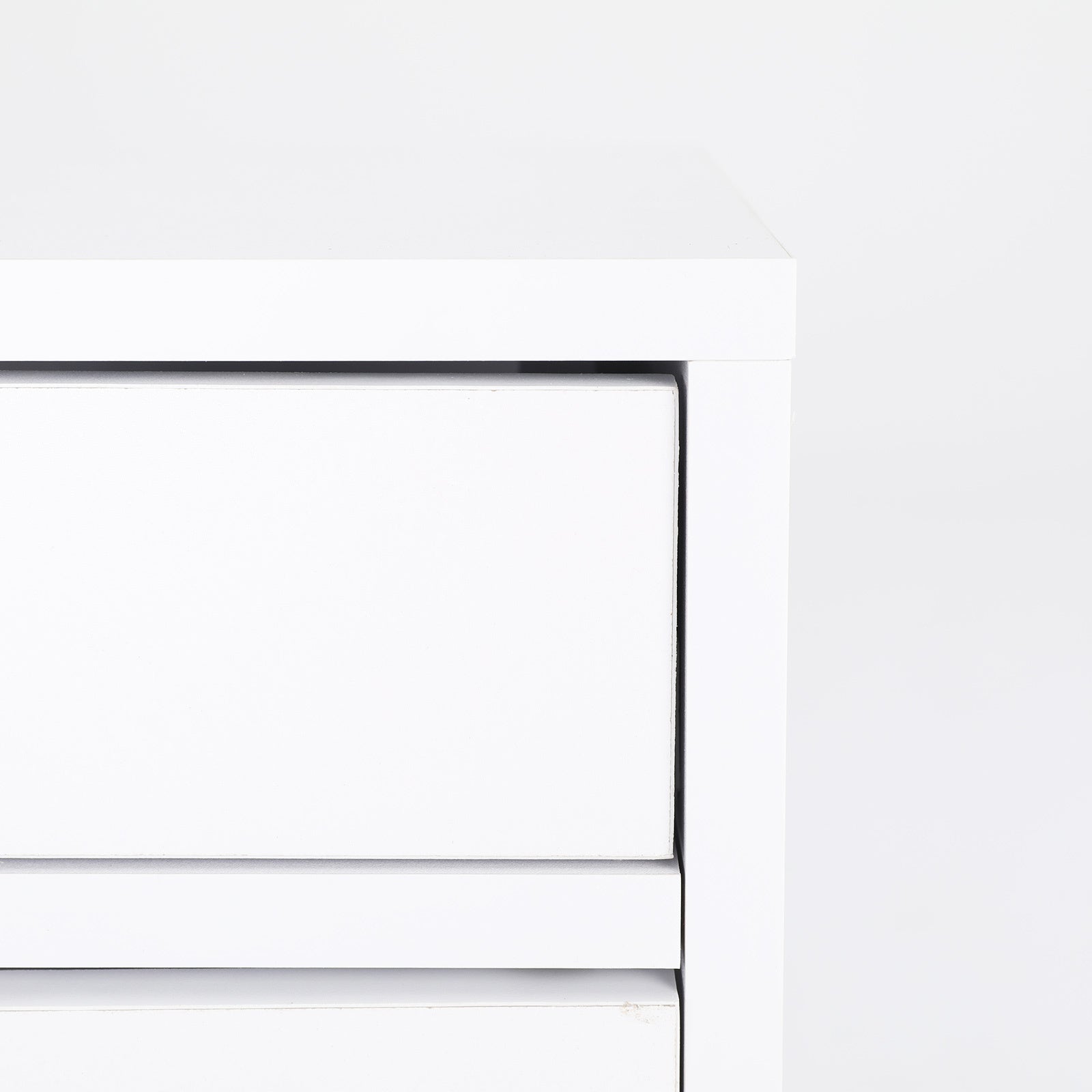 Bedside Table 2 Drawer Wood Leg Storage Cabinet Nightstand SUZY WHITE-Furniture > Bedroom > Bedside Tables-PEROZ Accessories